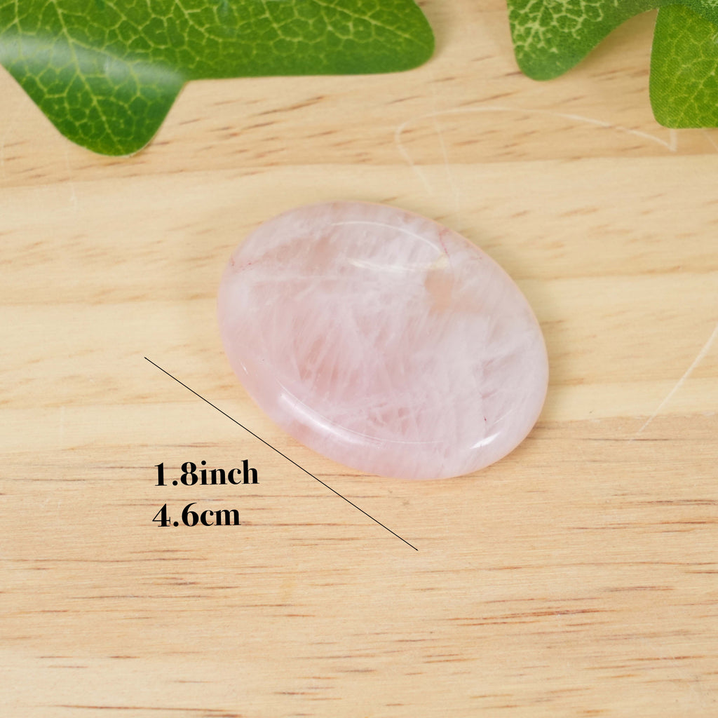Crystal Worry Stones - Natural Polished Palm Stones for Anxiety Relief & Grounding