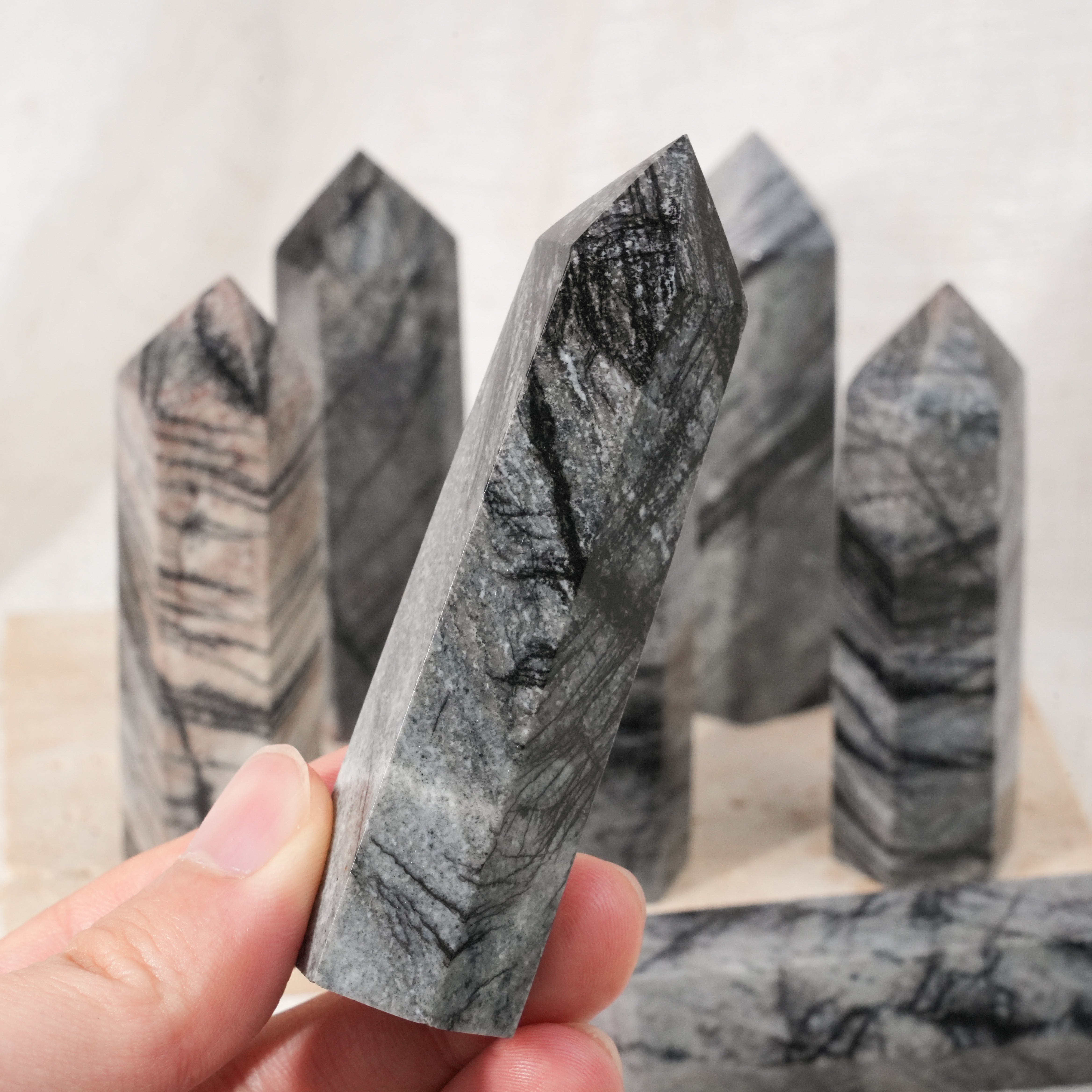 Black Net Stone Point