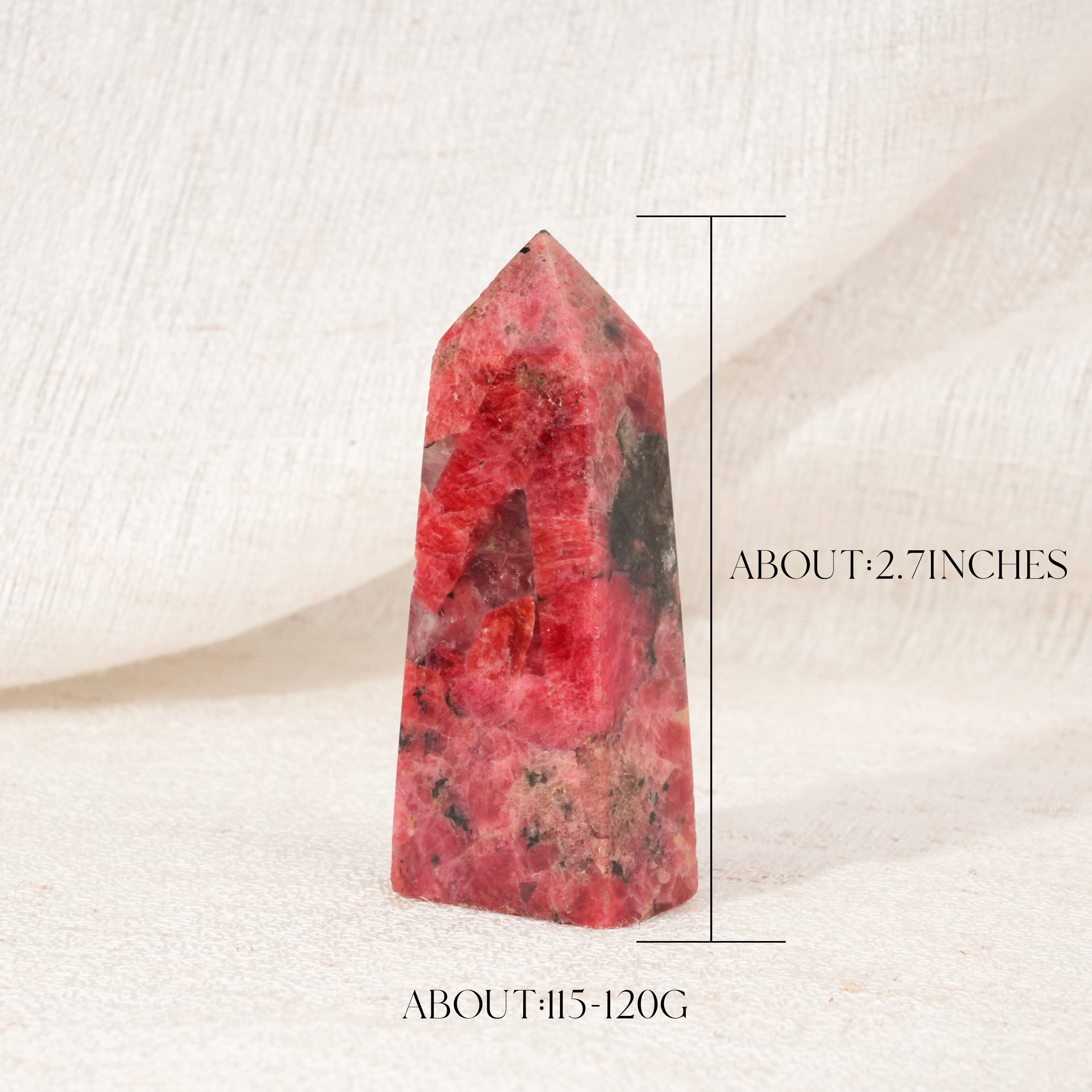 Black Rhodonite Tower