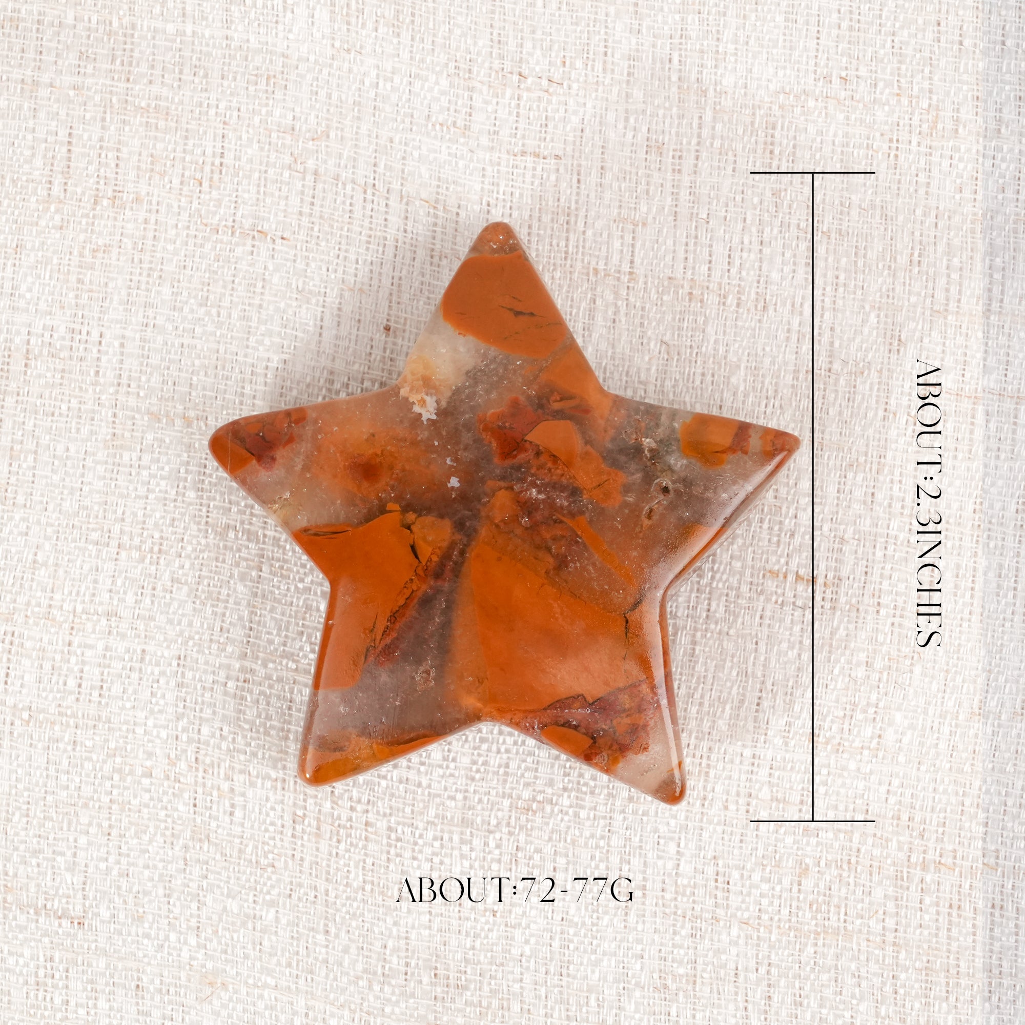 Indonesian Agate Pentagram Palm Stone