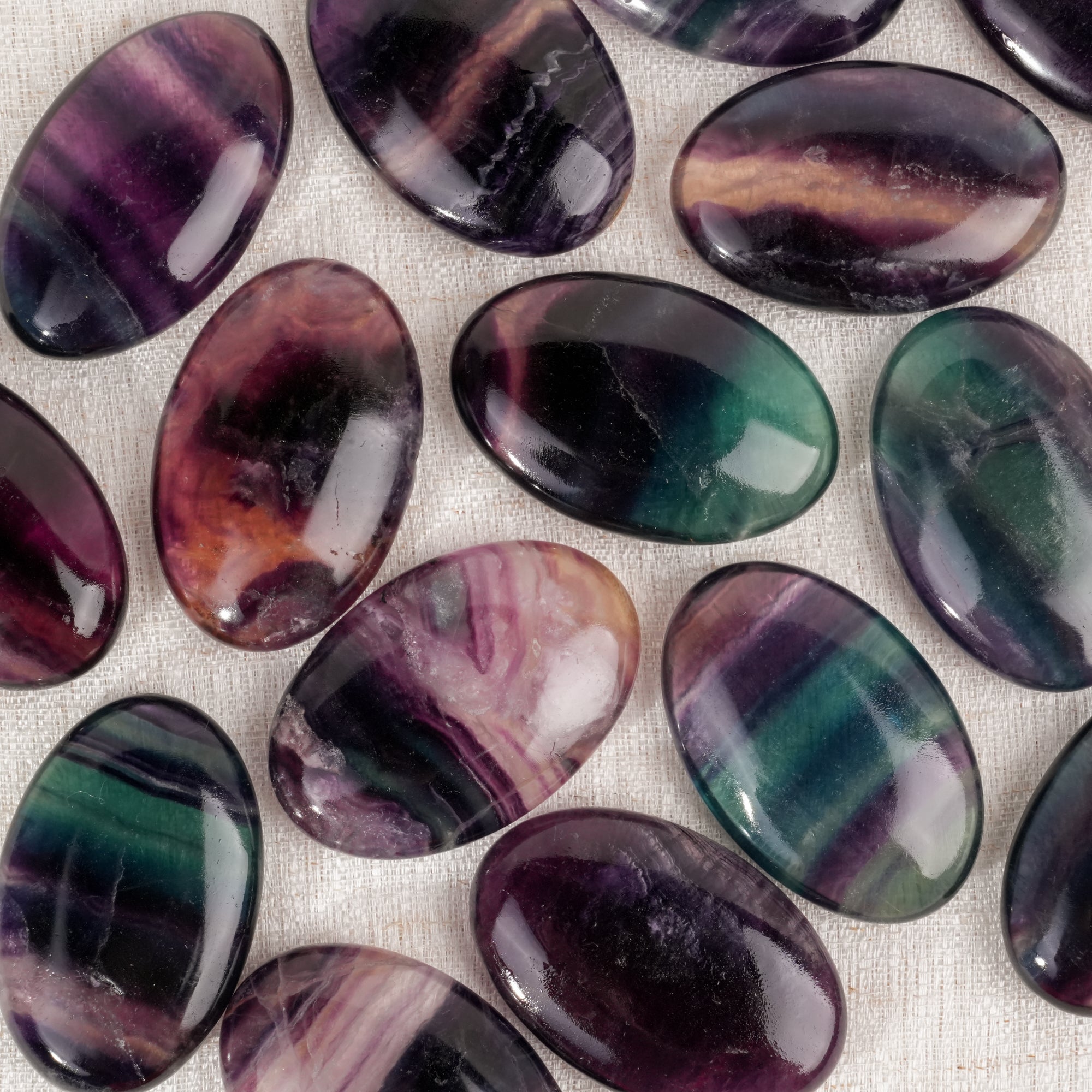 Rainbow Fluorite Palm Stone