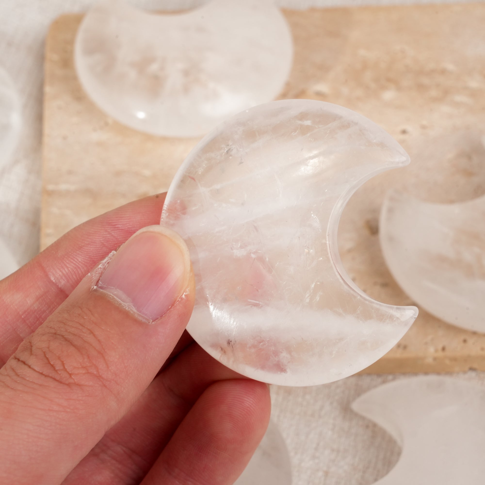 Clear Quartz Moon