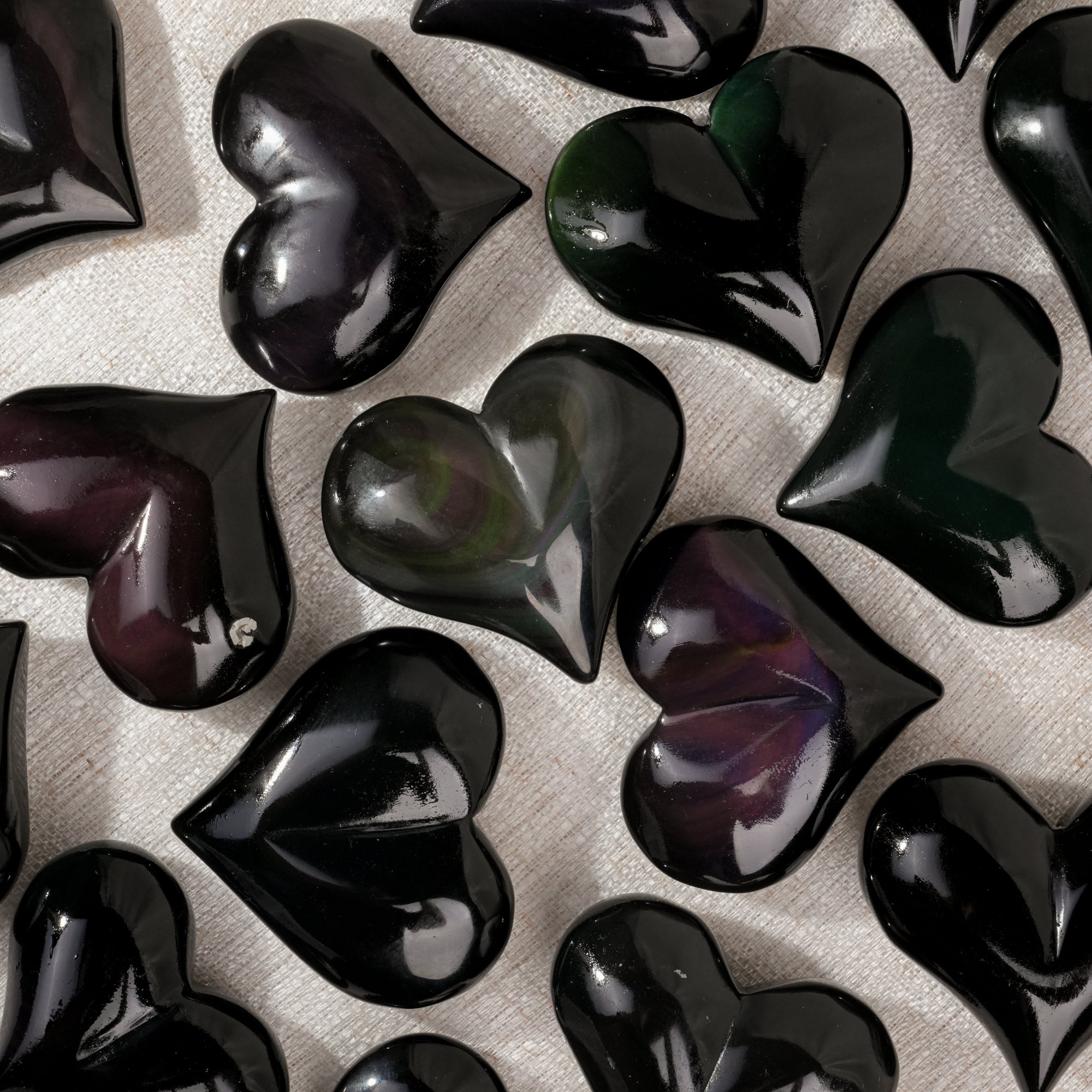 Rainbow Obsidian Heart 1
