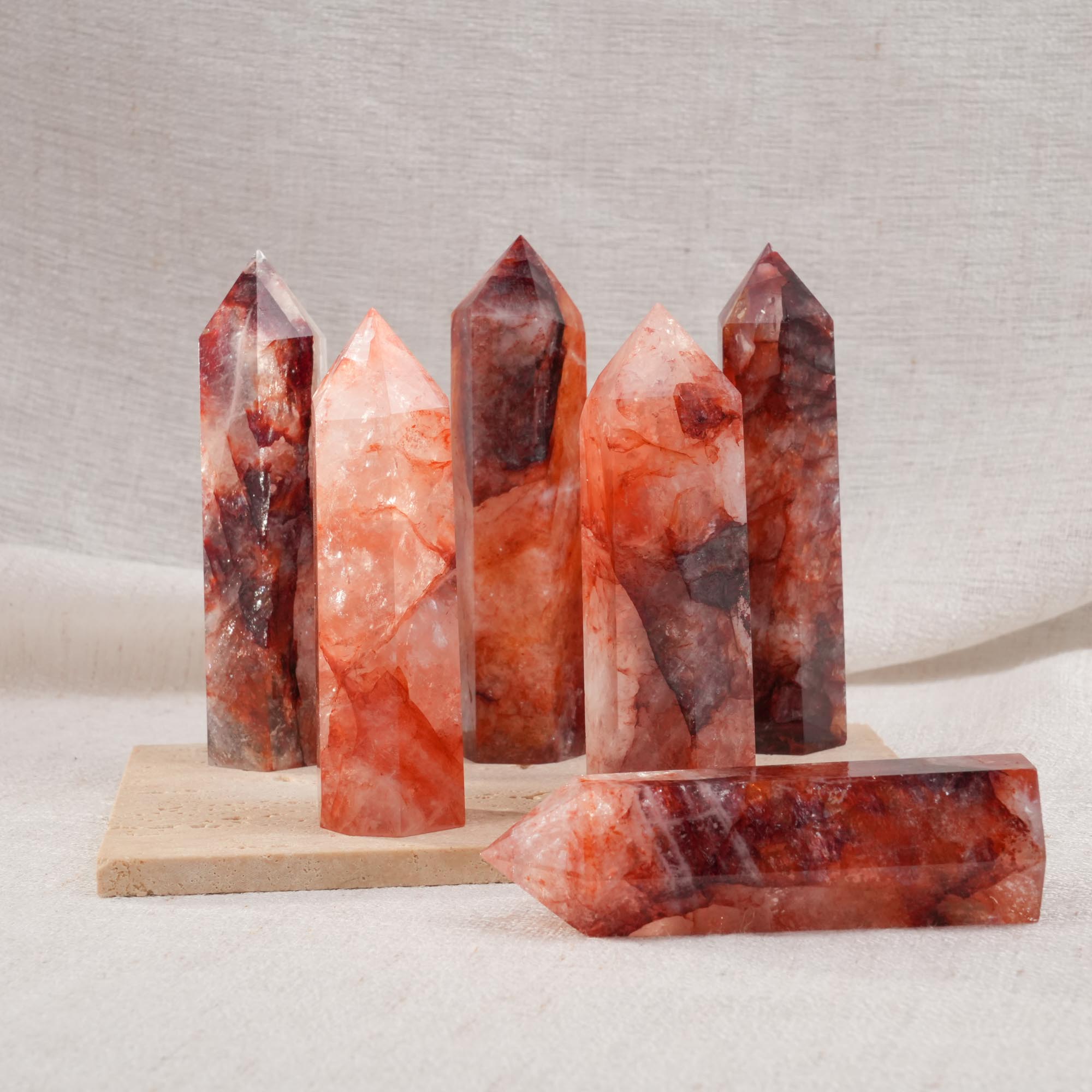 Red Fire Quartz Point