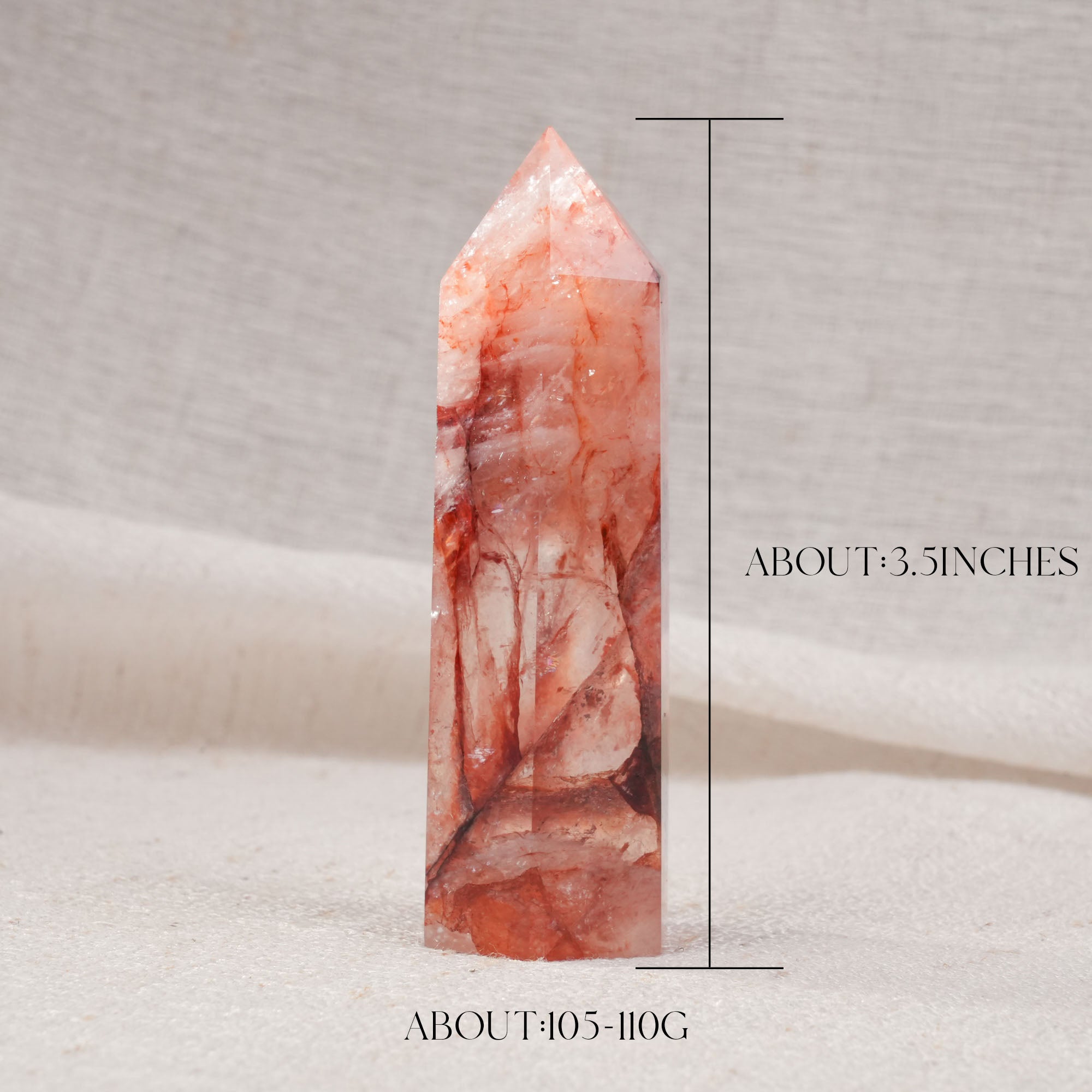 Red Fire Quartz Point