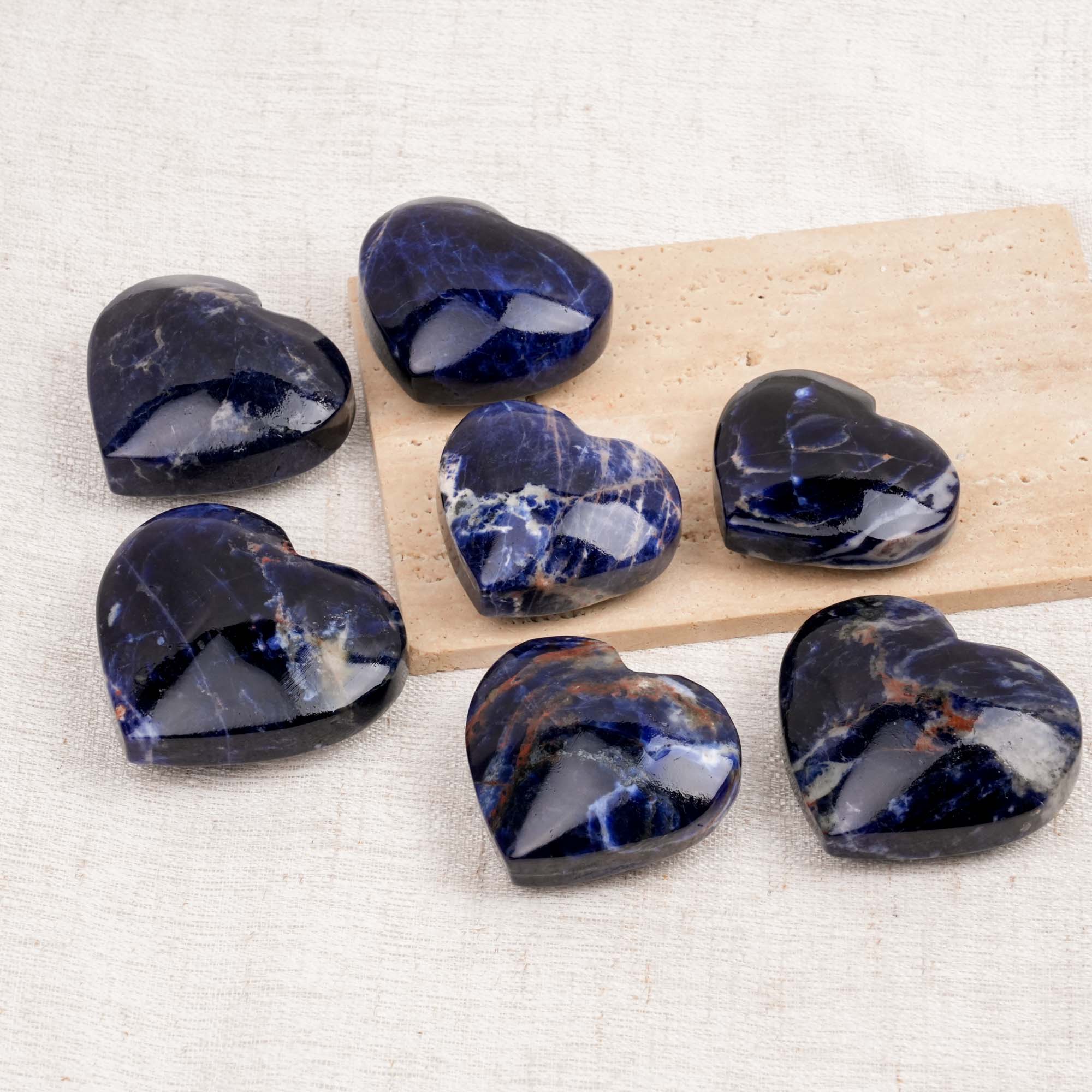 Sodalite Heart Palm Stone