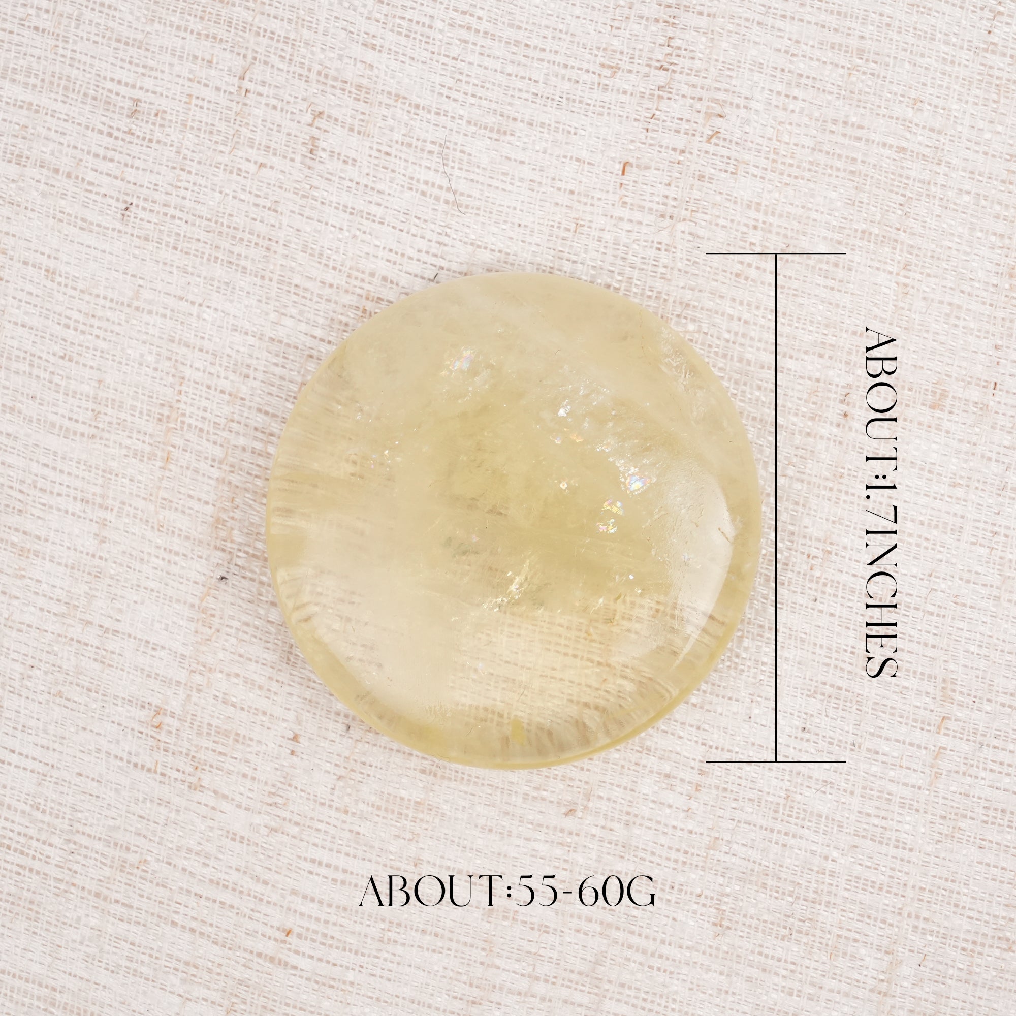 Citrine Round Palm Stone