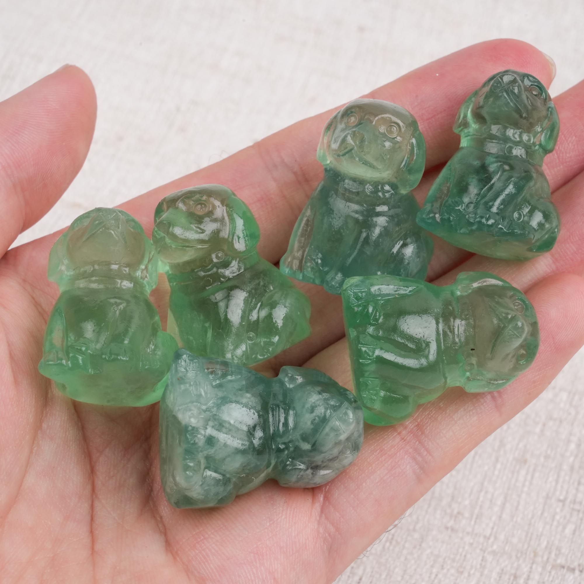 Fluorite Mini Puppy Carving