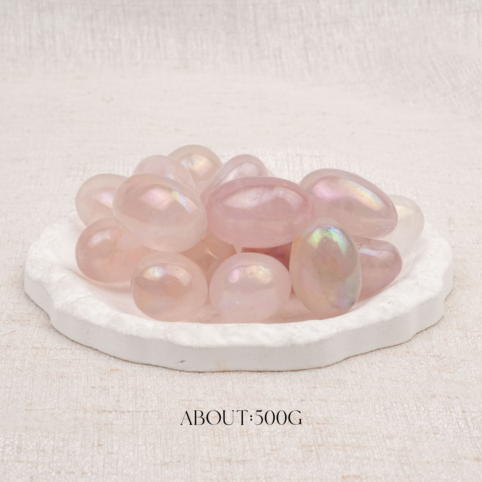 Aura Rose Quartz Tumbled Stone