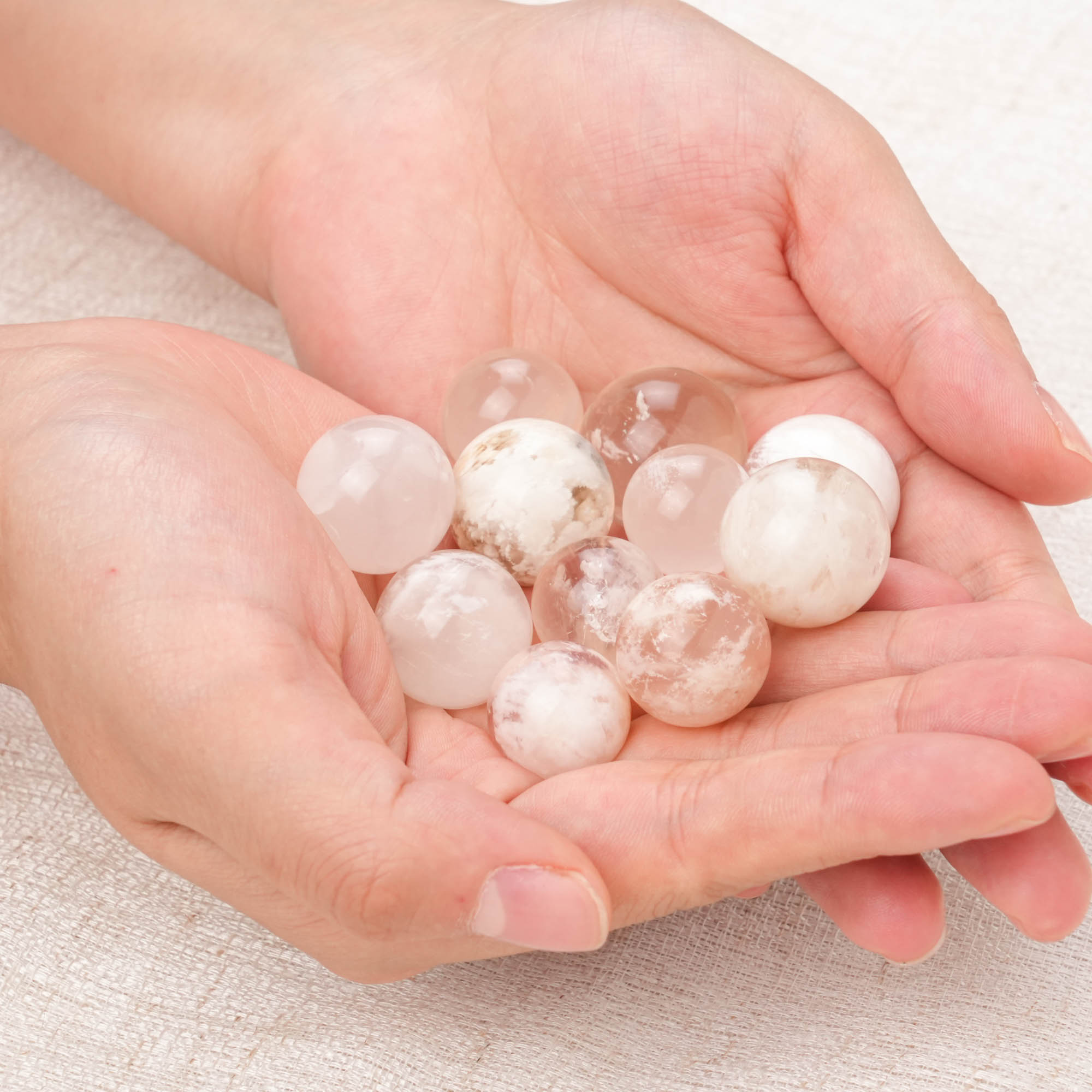 Snowflake Phantom Quartz Mini Sphere