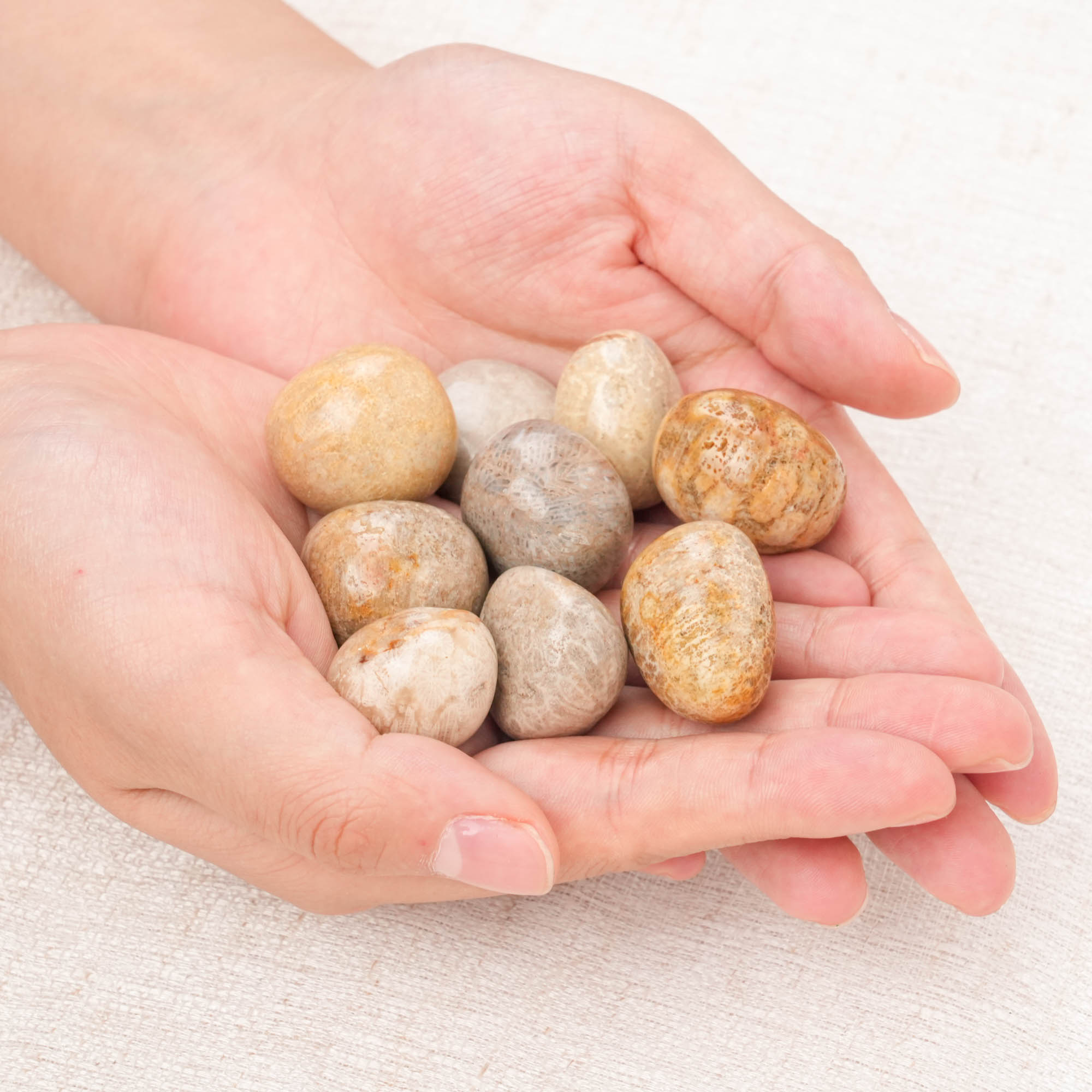 Coral Jade Tumbled Stone