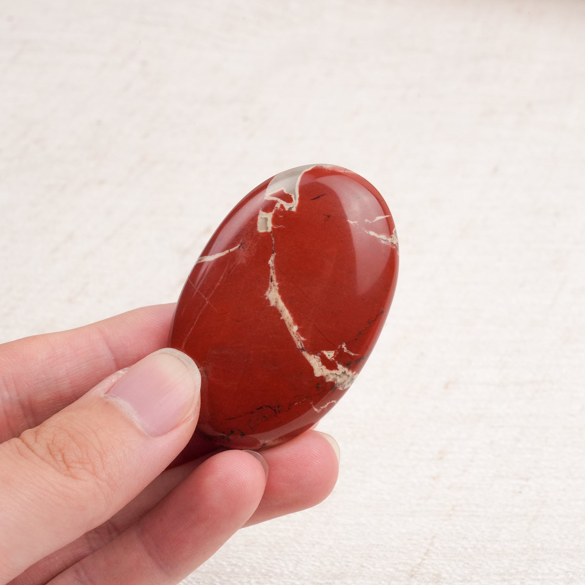 Red Jasper Palm Stone