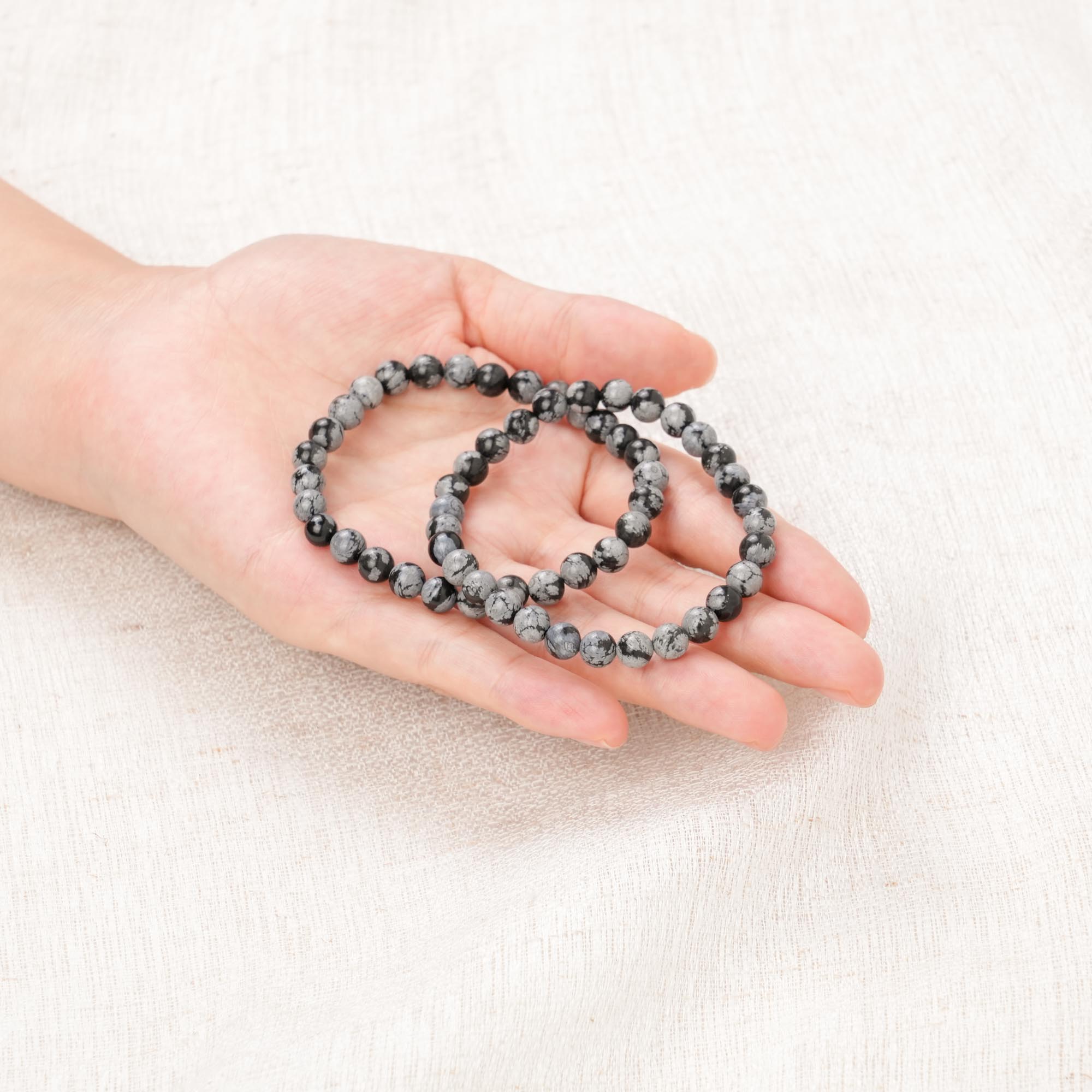 Snowflake Obsidian Bracelet