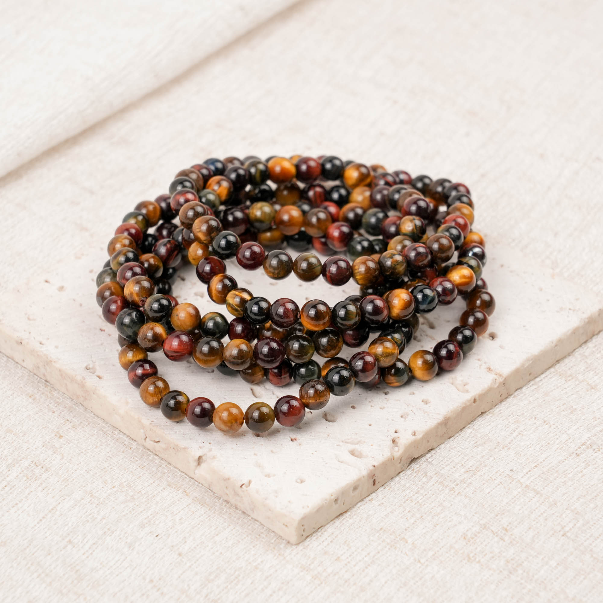 Triple Color Tiger Eye Bracelet