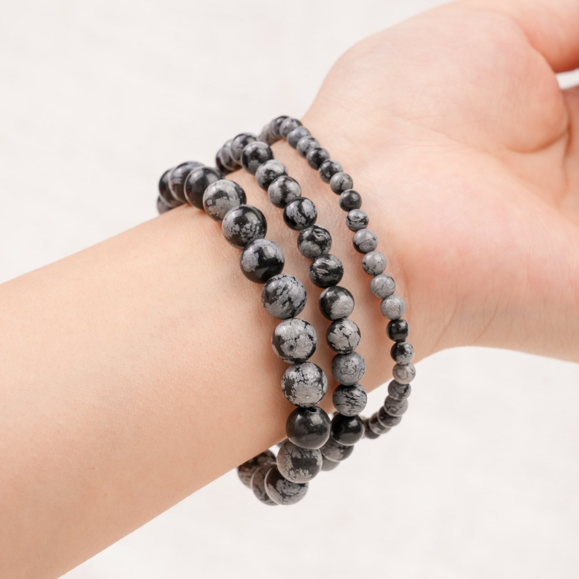 Snowflake Obsidian Bracelet