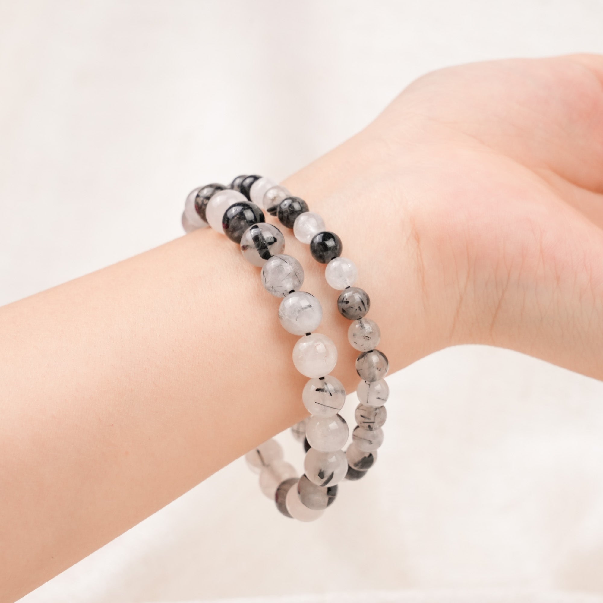 Black Rutiled Quartz Bracelet