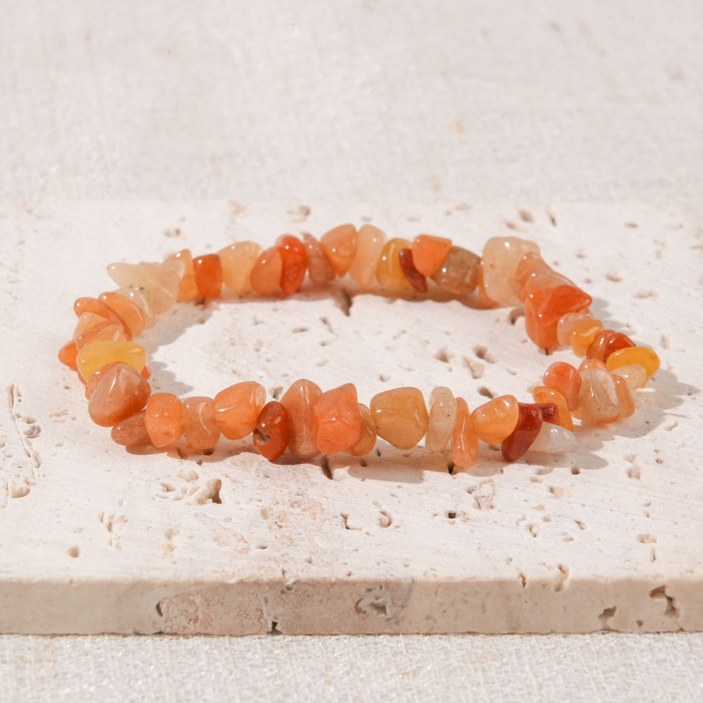 Red Aventurine Chip Bracelet