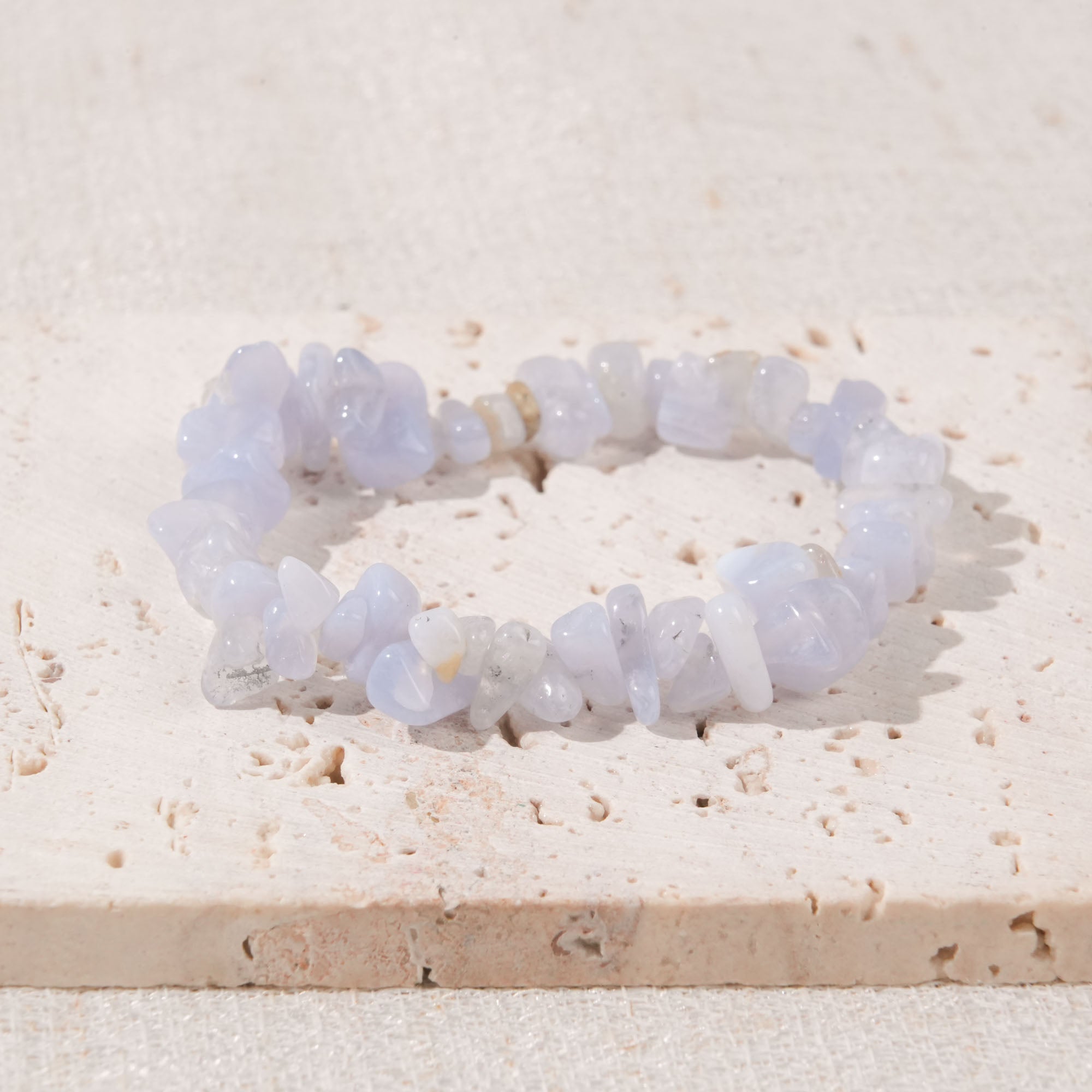 Blue Lace Agate Chip Bracelet