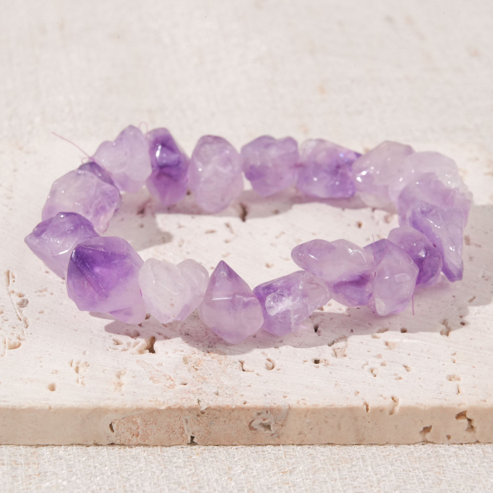 Raw Amethyst Bracelet