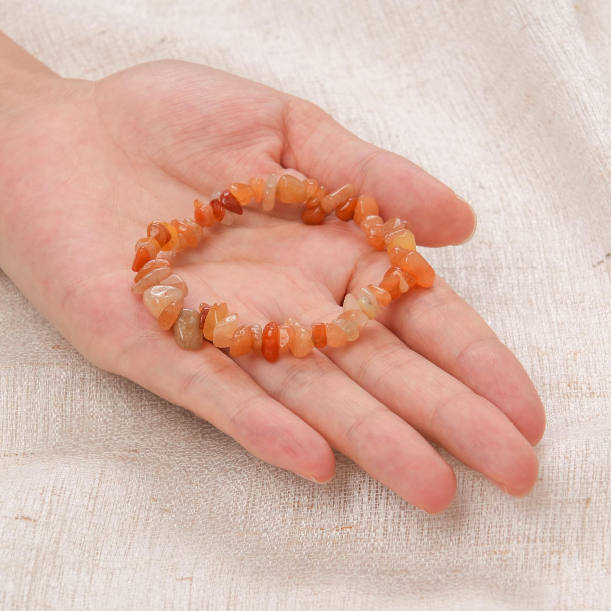 Red Aventurine Chip Bracelet