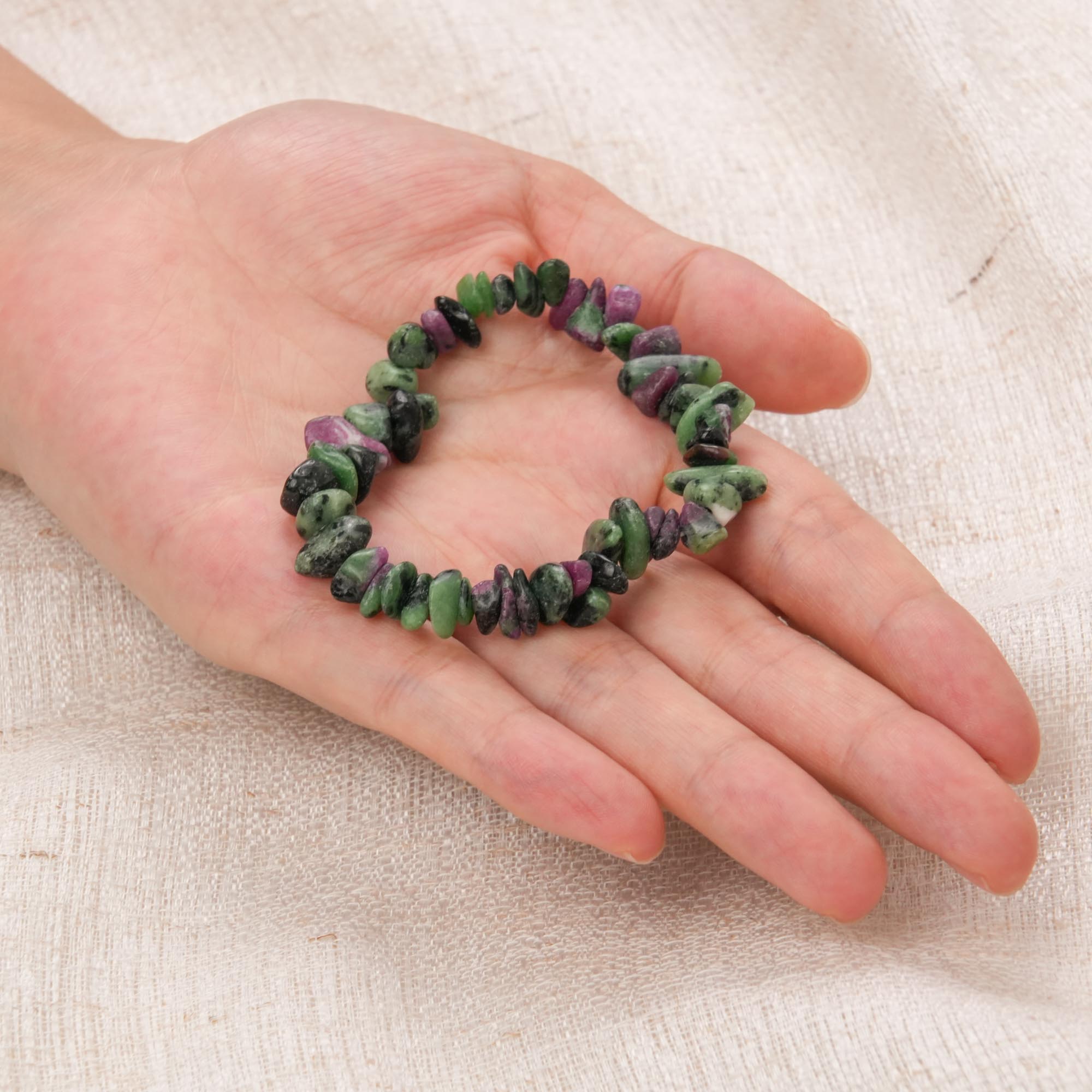 Ruby in Zoisite Chip Bracelet