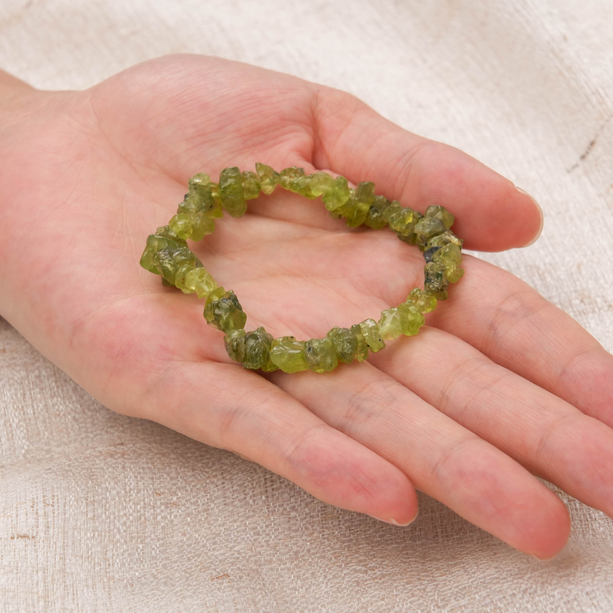 Peridot Chip Bracelet