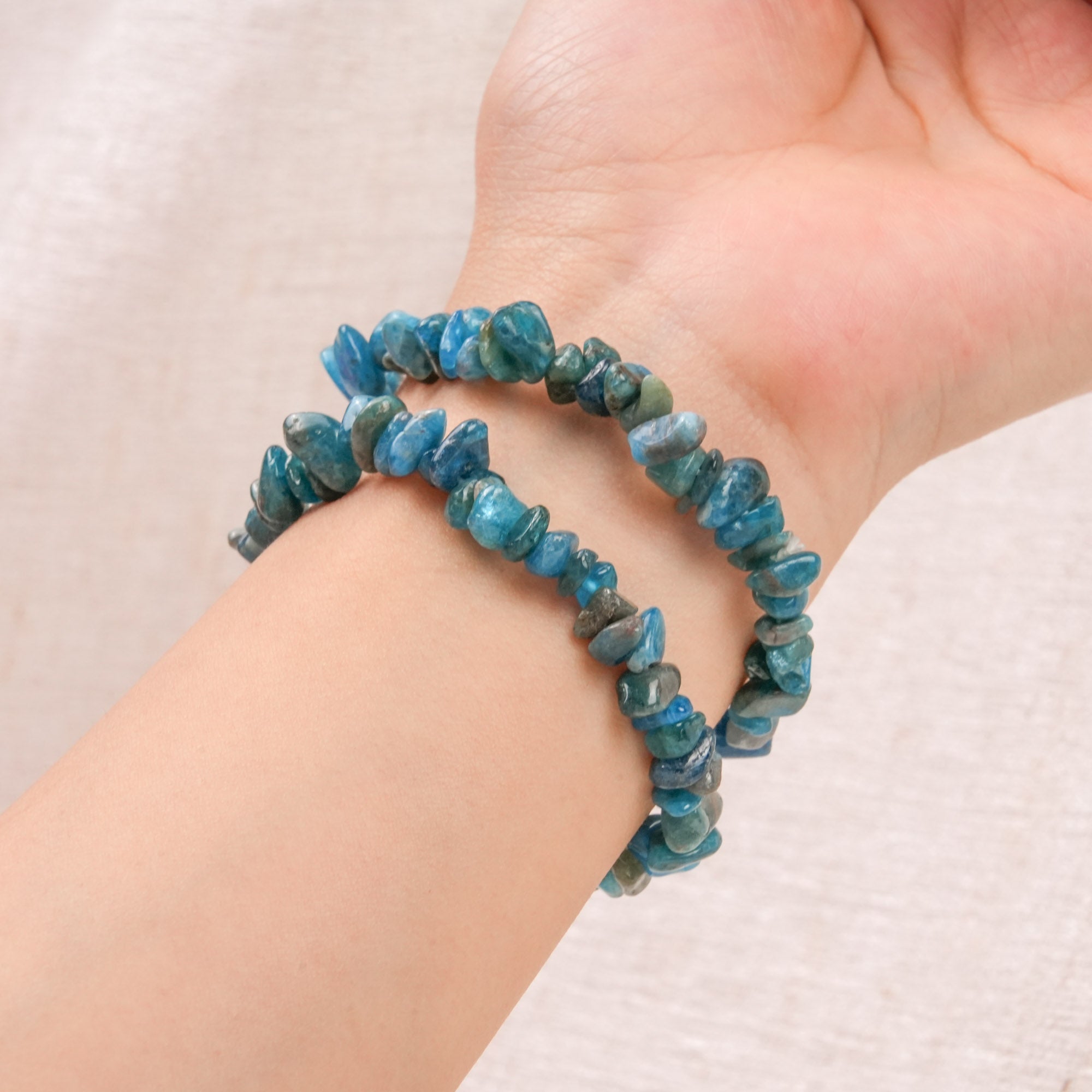 Blue Apatite Chip Bracelet