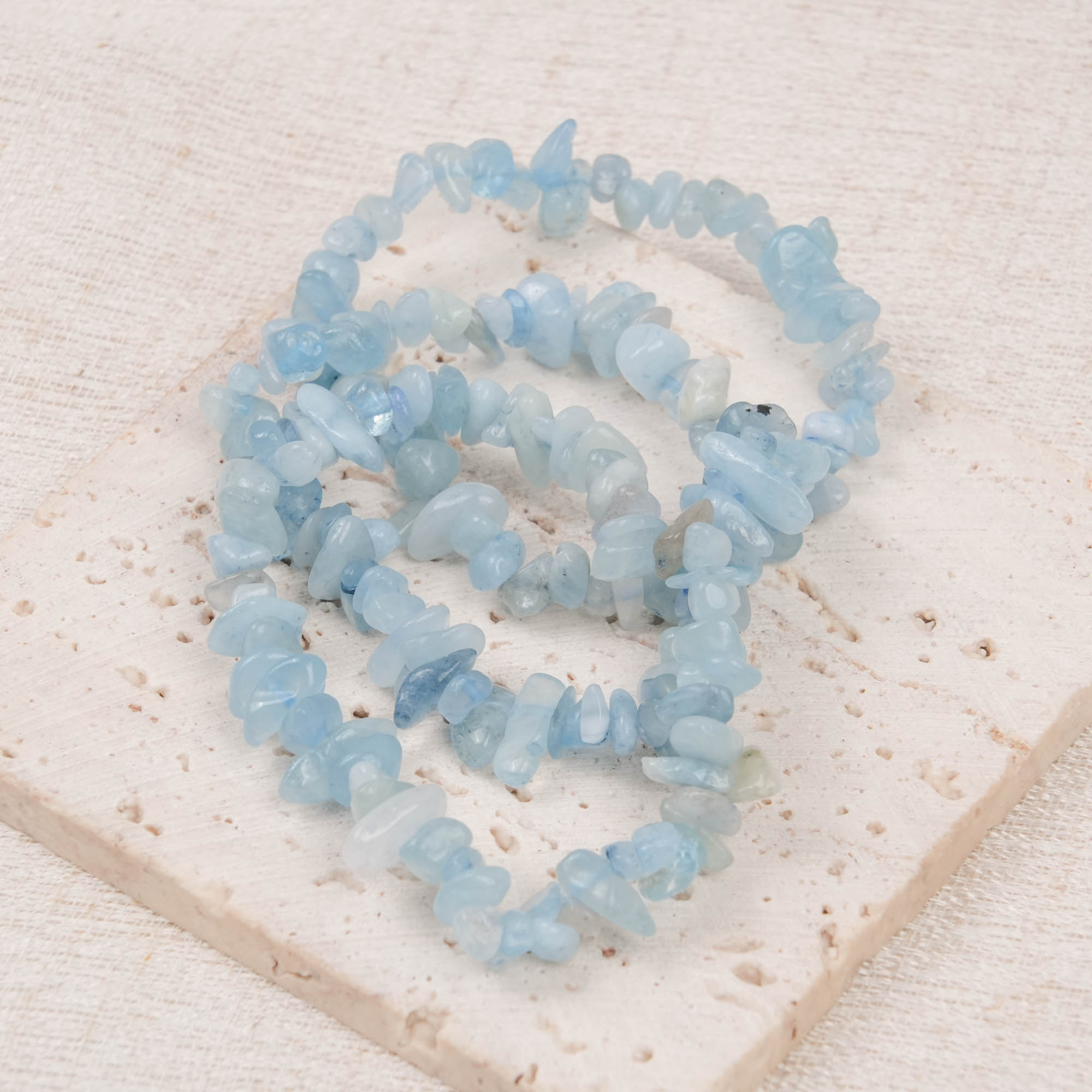 Aquamarine Chip Bracelet
