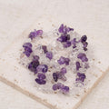 Amethyst and Clear Quartz Chip Bracelet