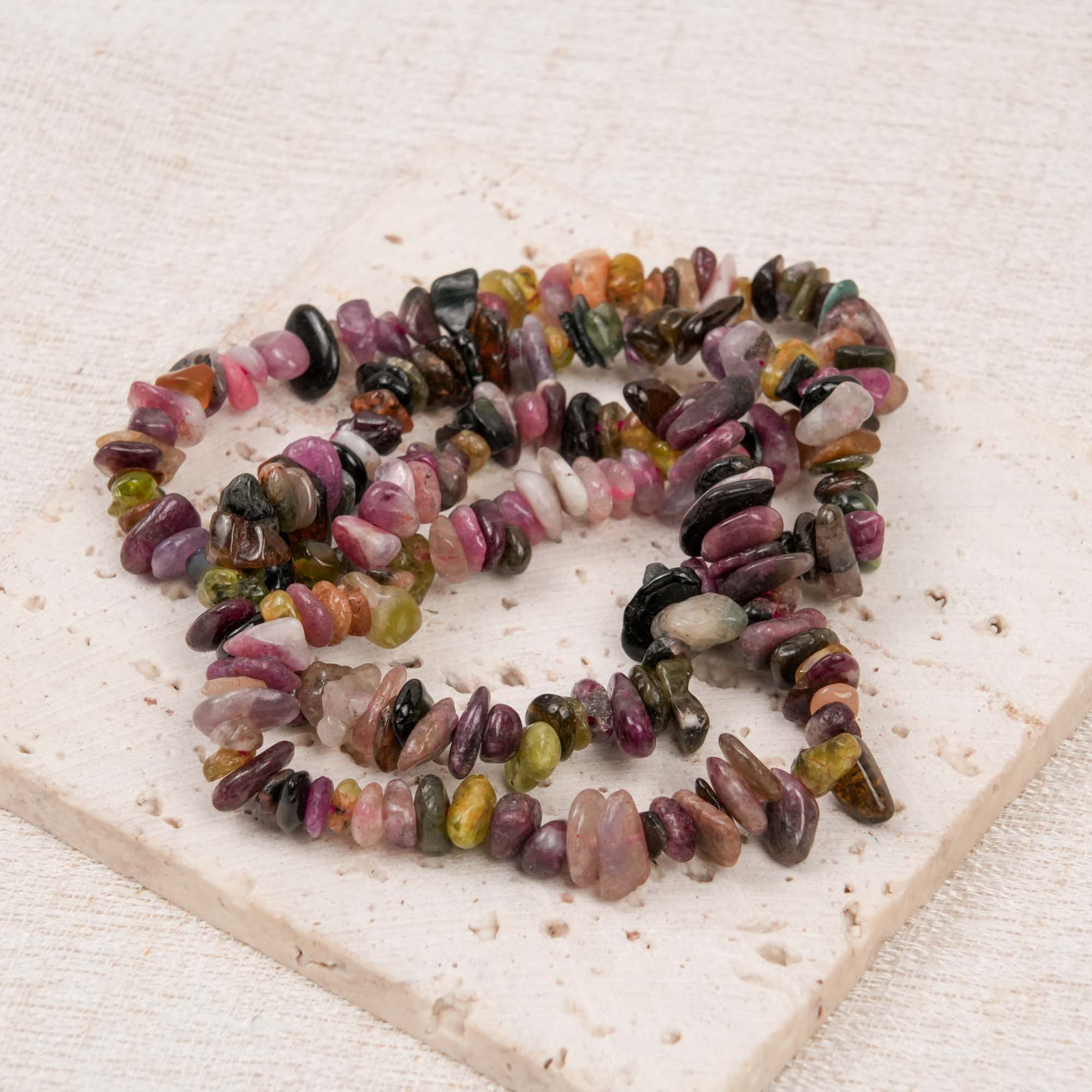 Rainbow Tourmaline Chip Bracelet