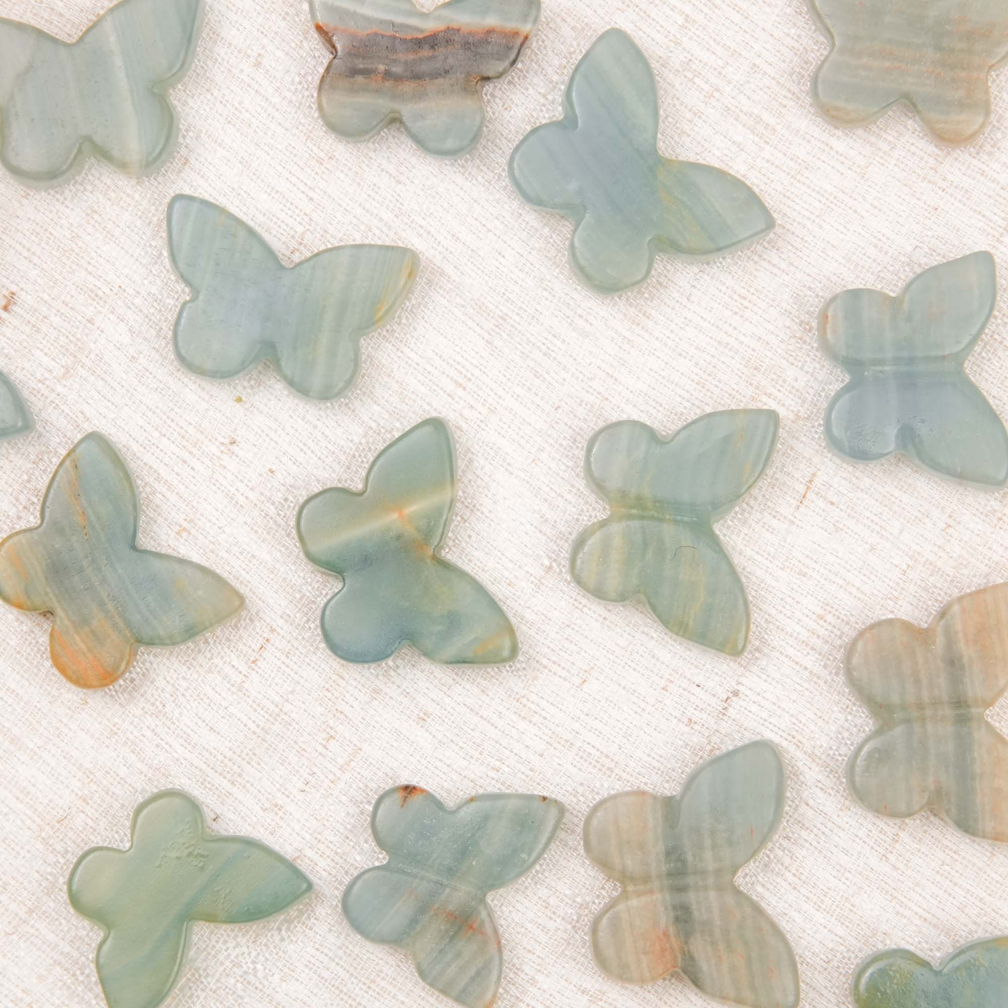 Blue Onyx Butterfly Carving