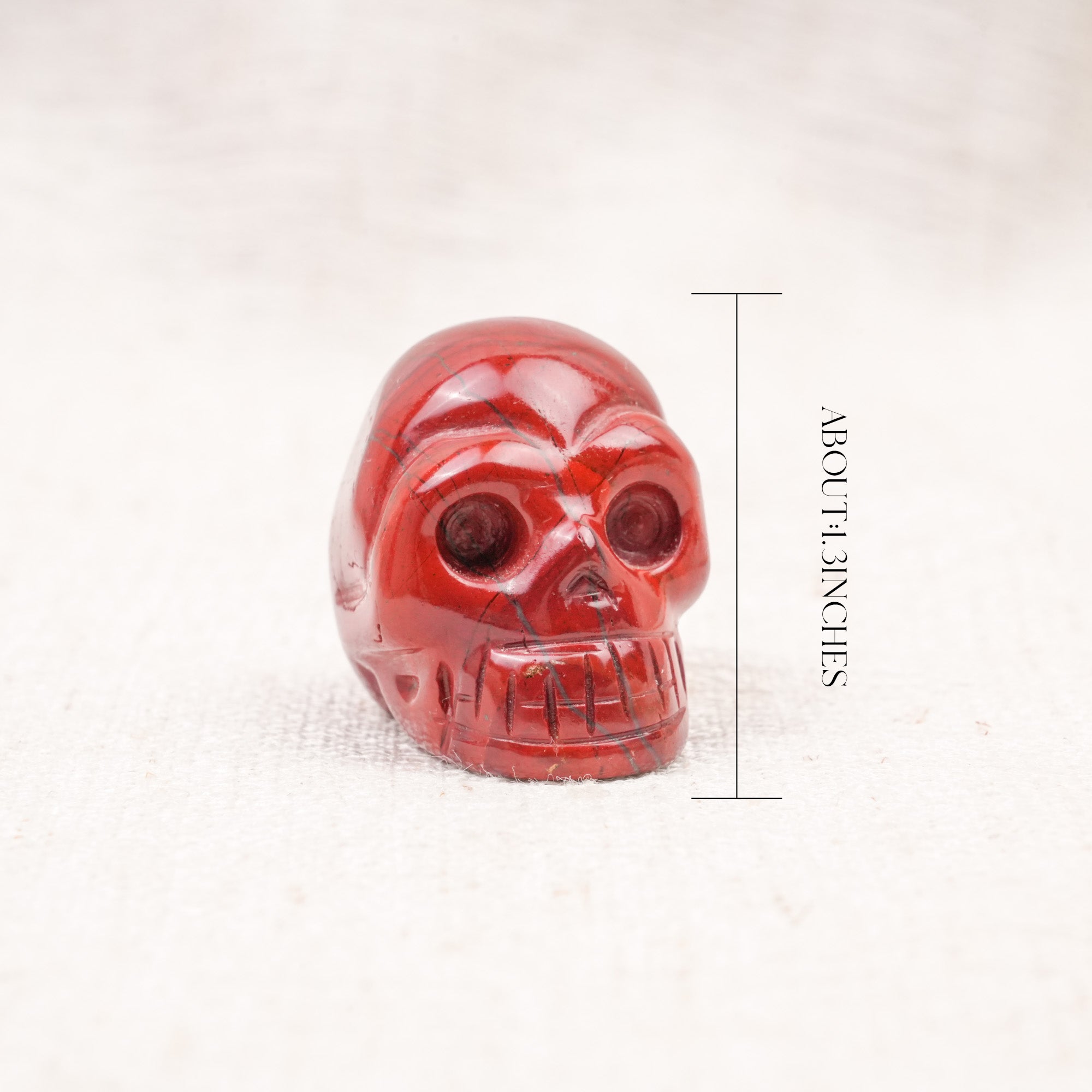 Red Jasper Mini Skull Carving