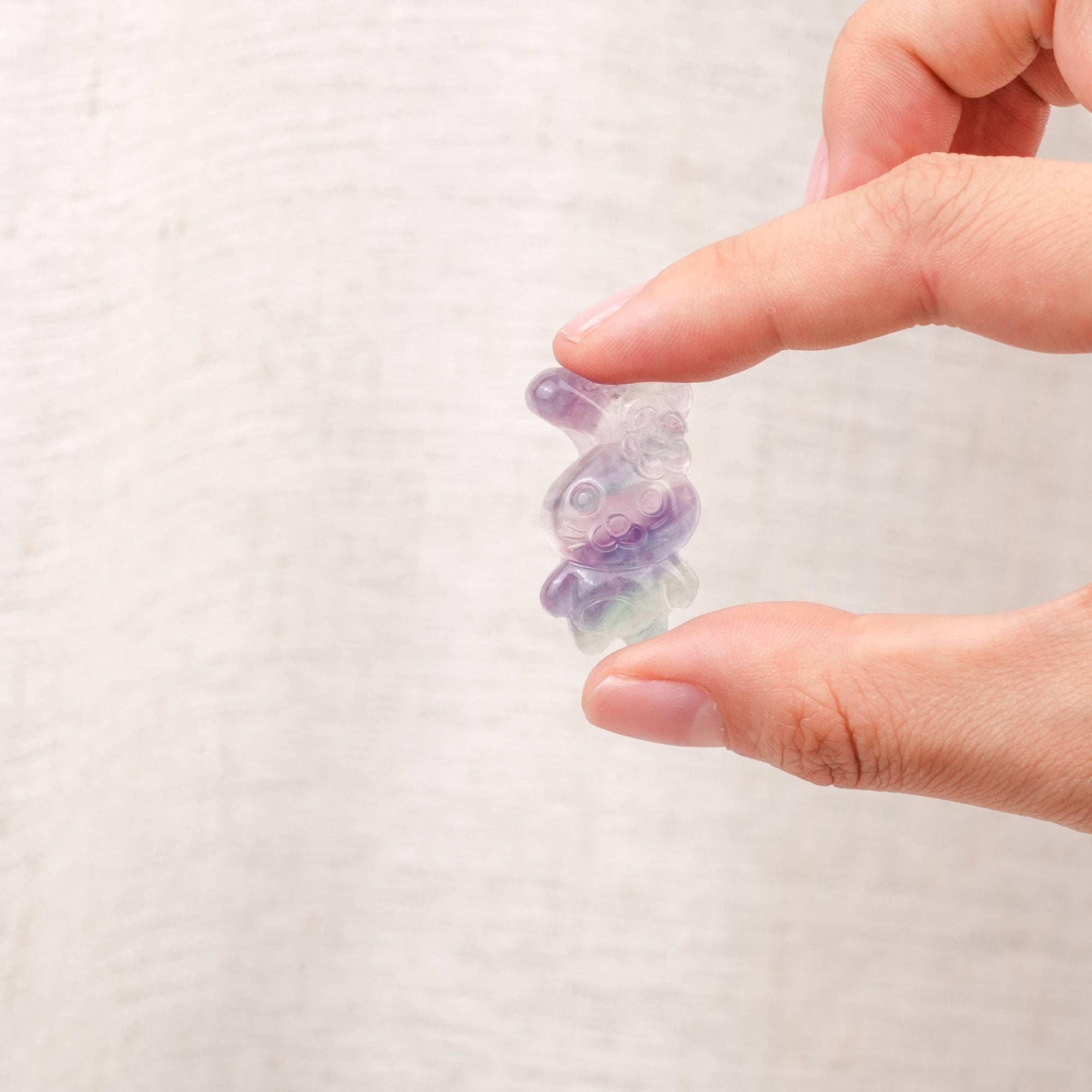 Fluorite Bunny Carving