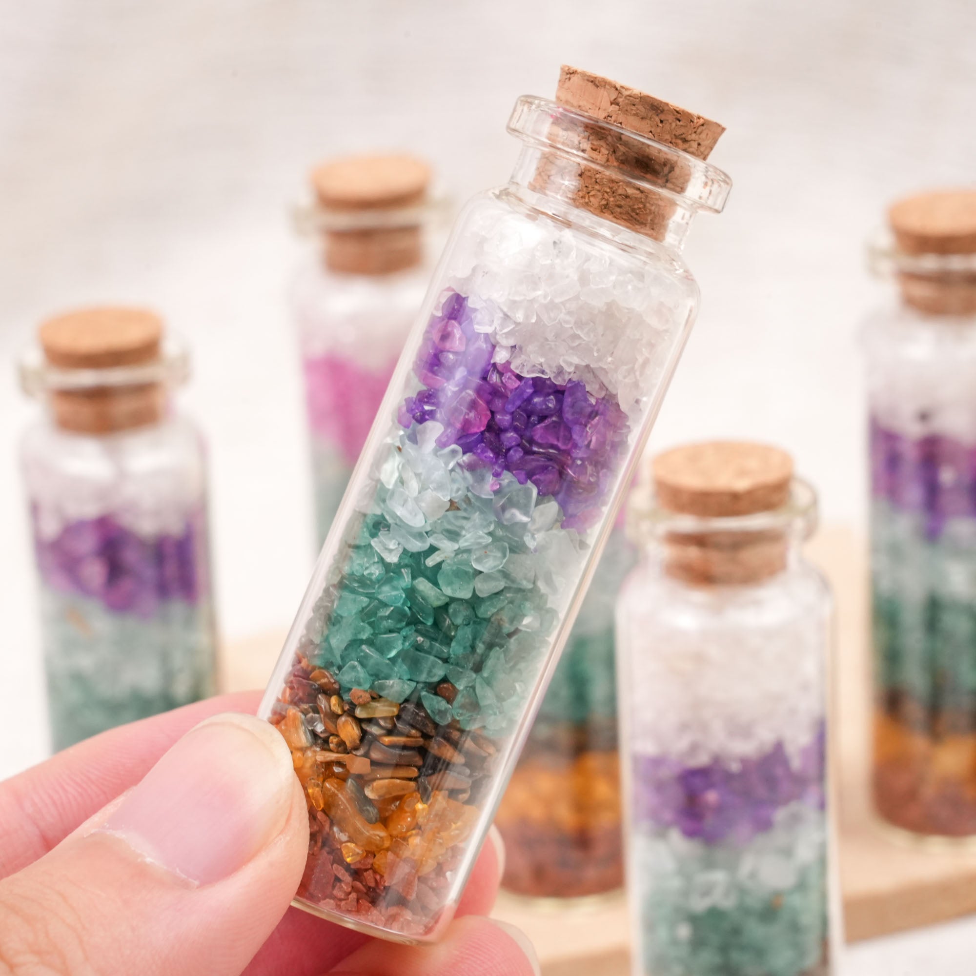 Rainbow Crystal Chip Bottle