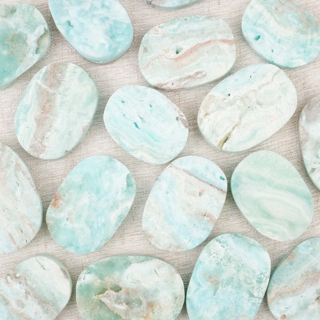 Hemimorphite Palm Stone