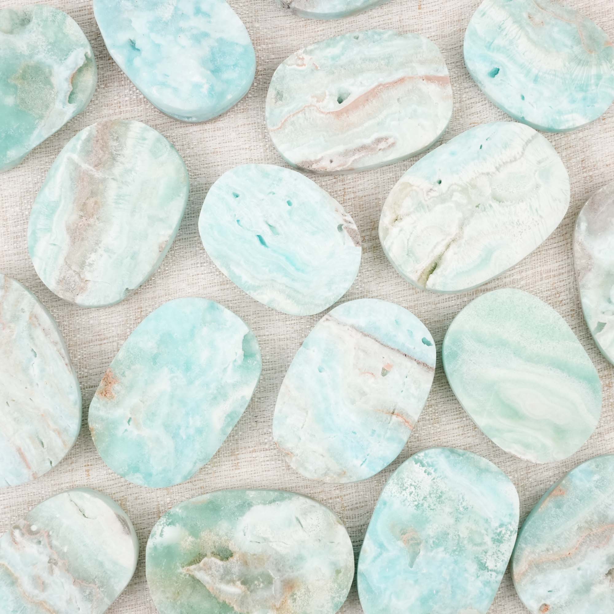 Hemimorphite Palm Stone