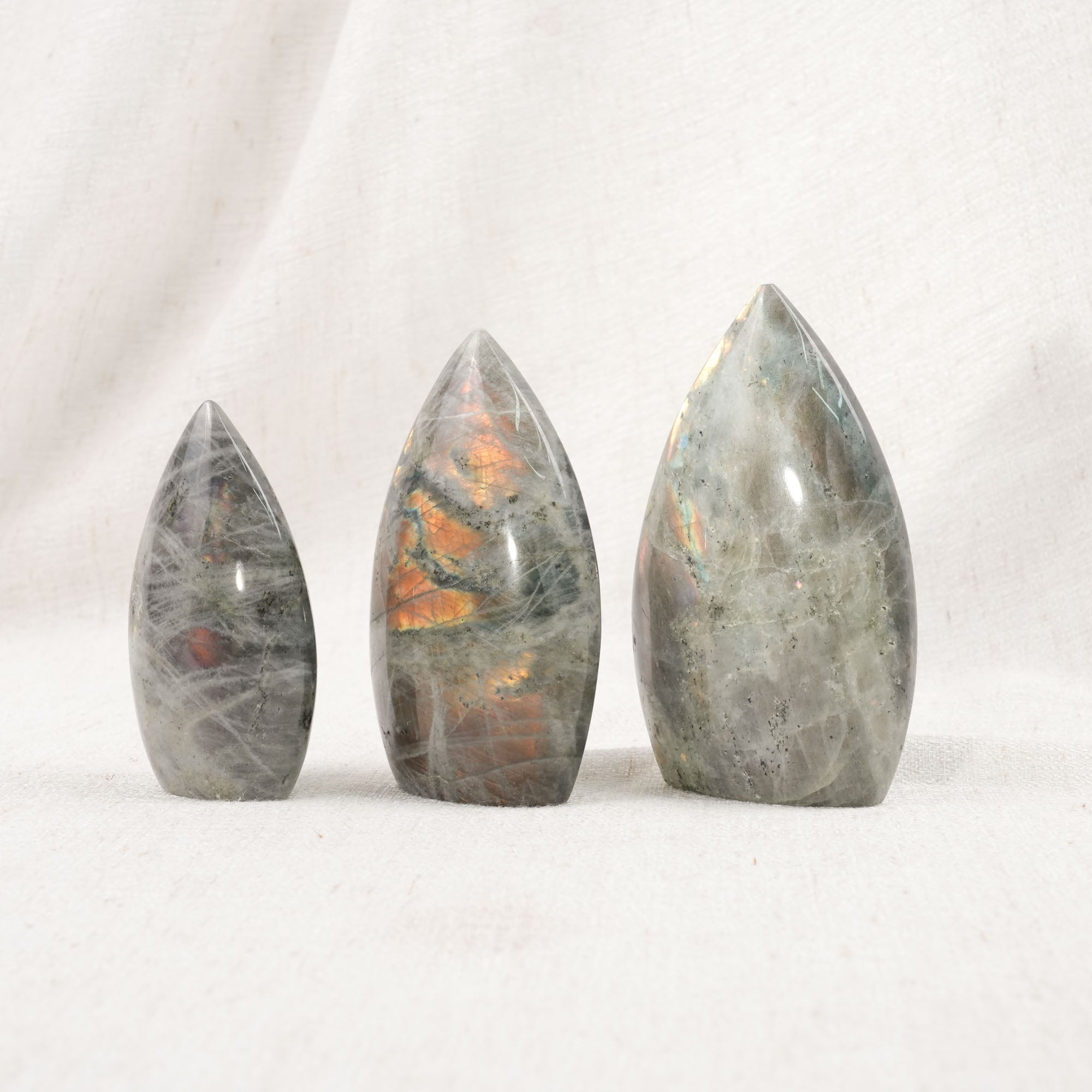 Purple Labradorite Flame Ornament