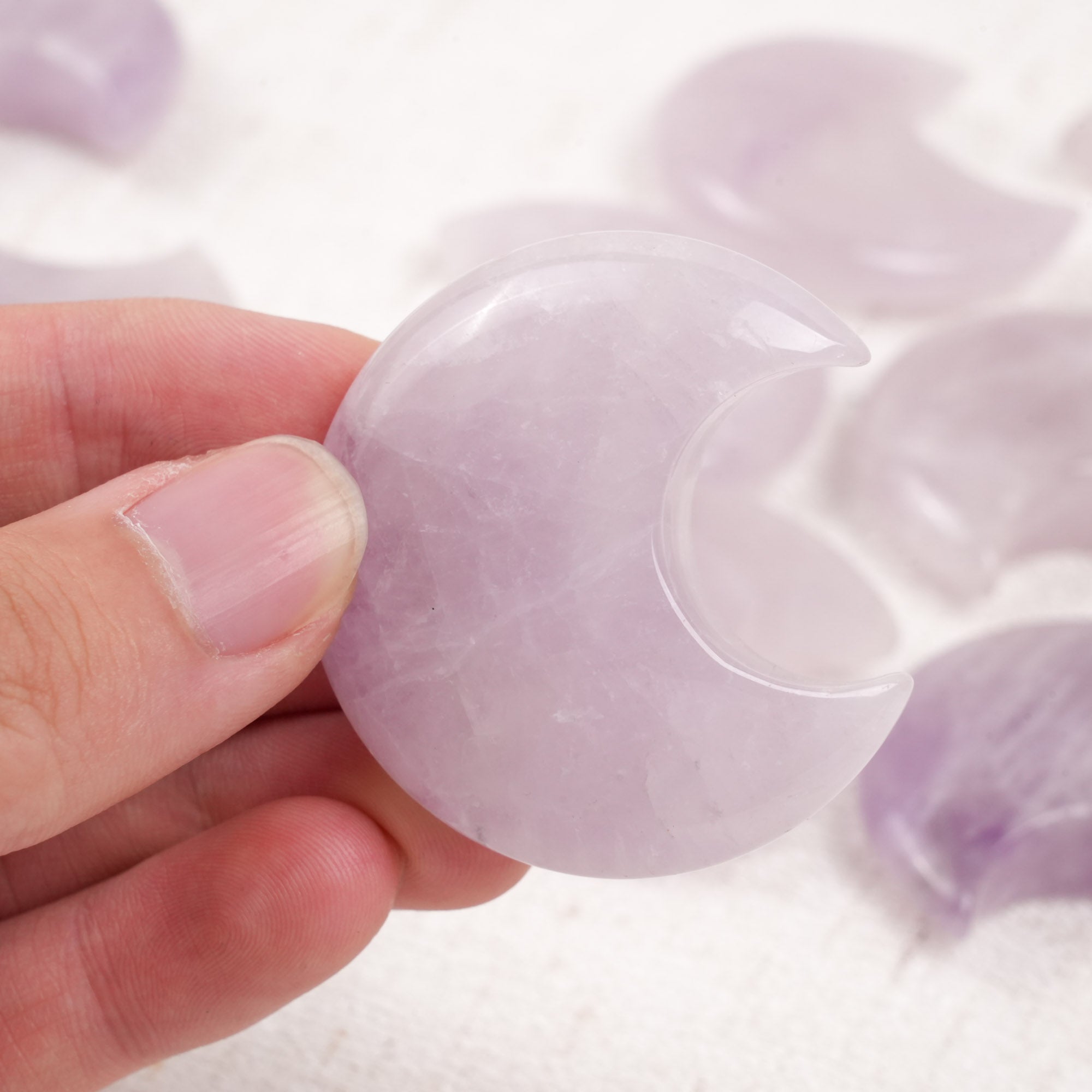 Amethyst Moon Palm Stone