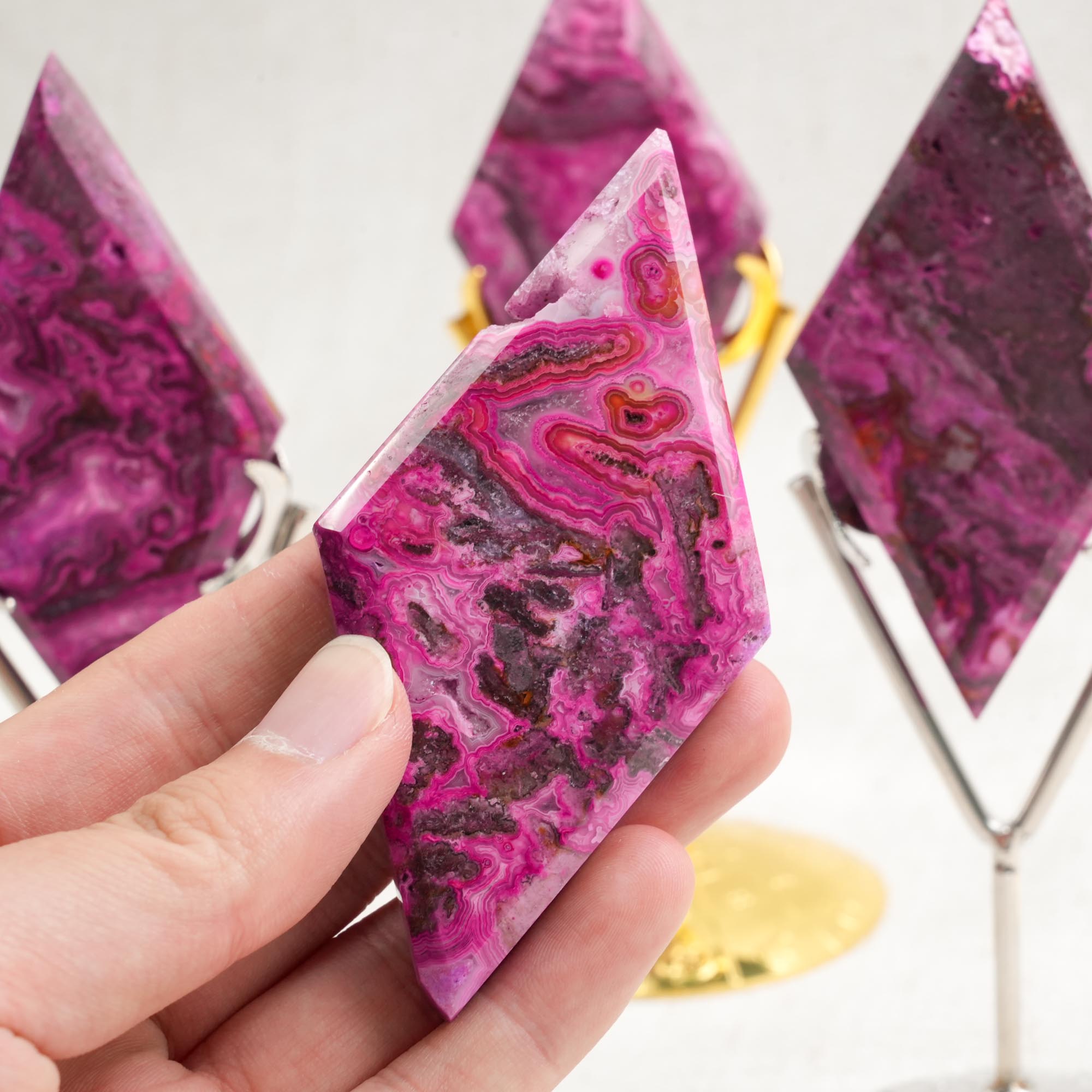 Red Mexico Agate Diamond