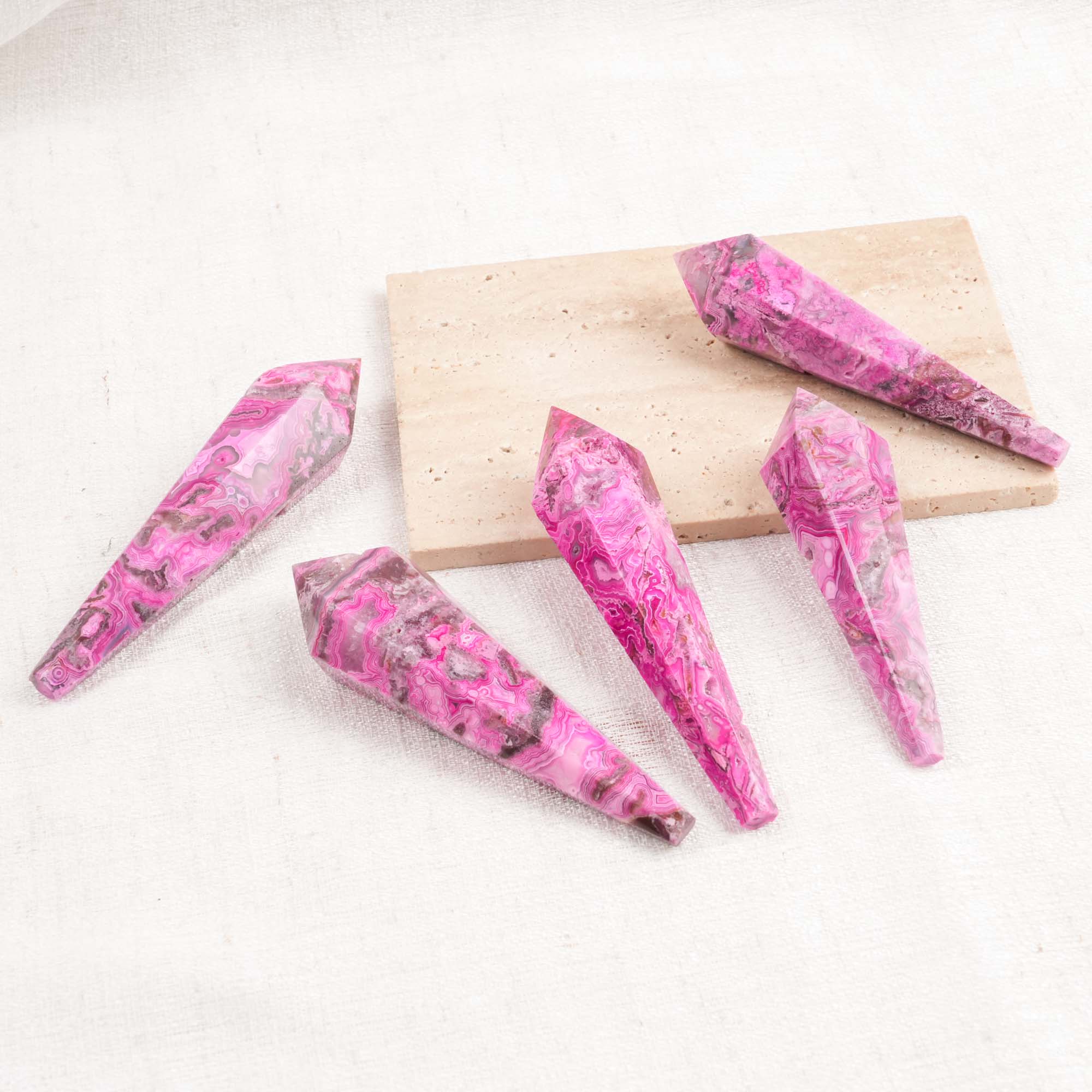 Pink Mexican Agate Wand Point