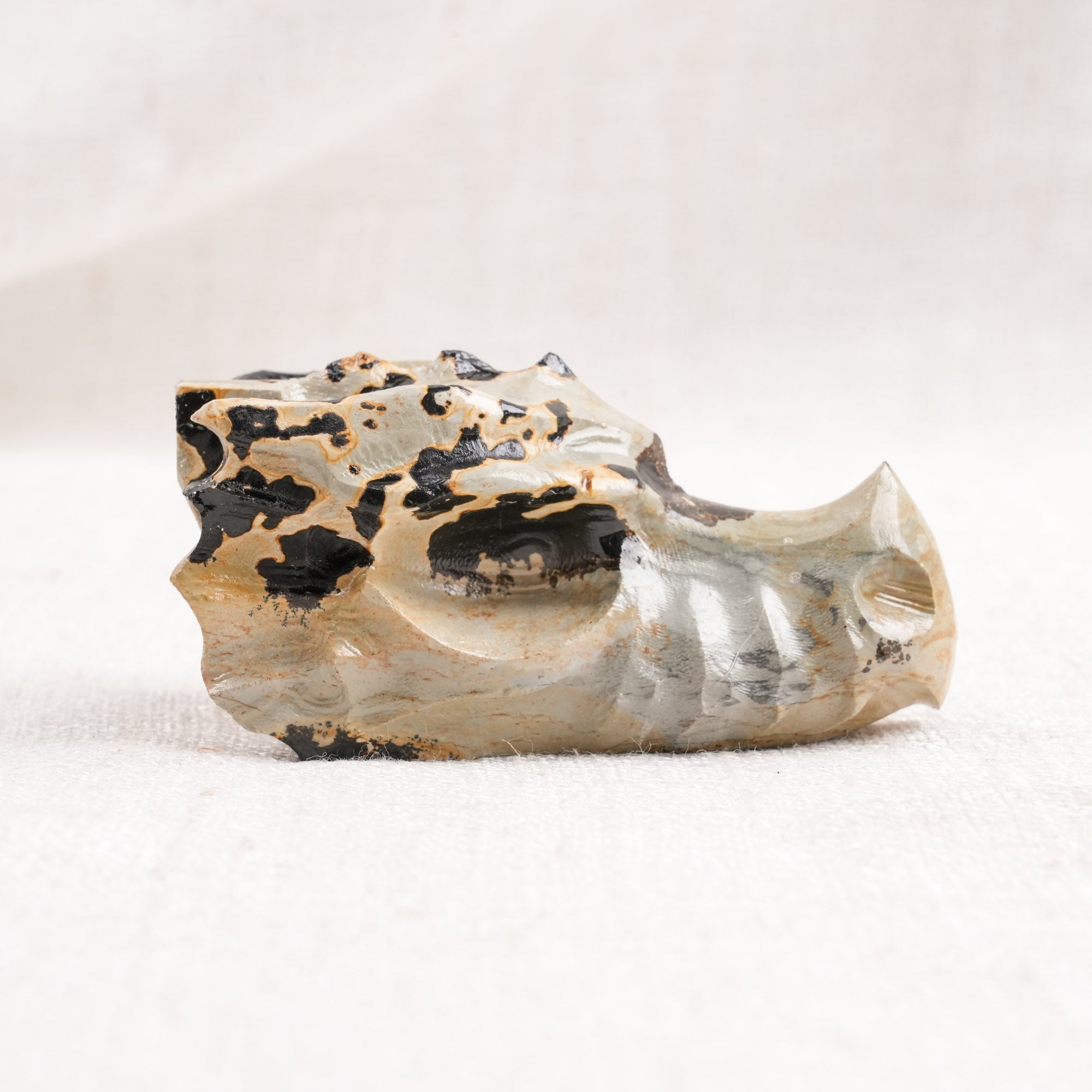 Picture Jasper Dragon Head Carving