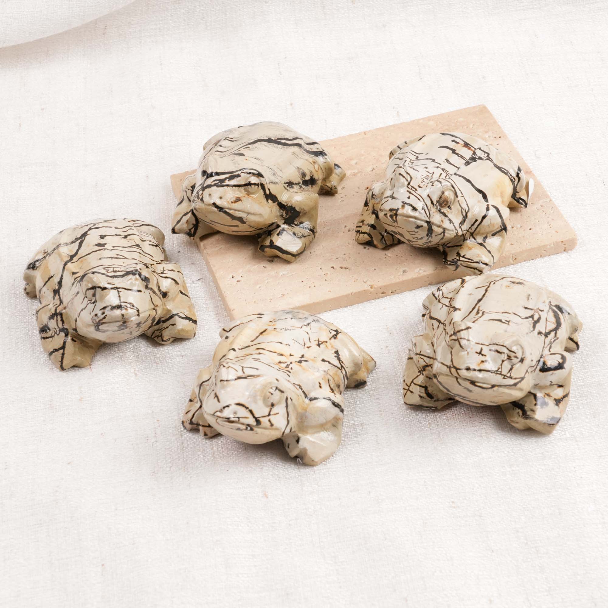 Picture Jasper Frog Carving
