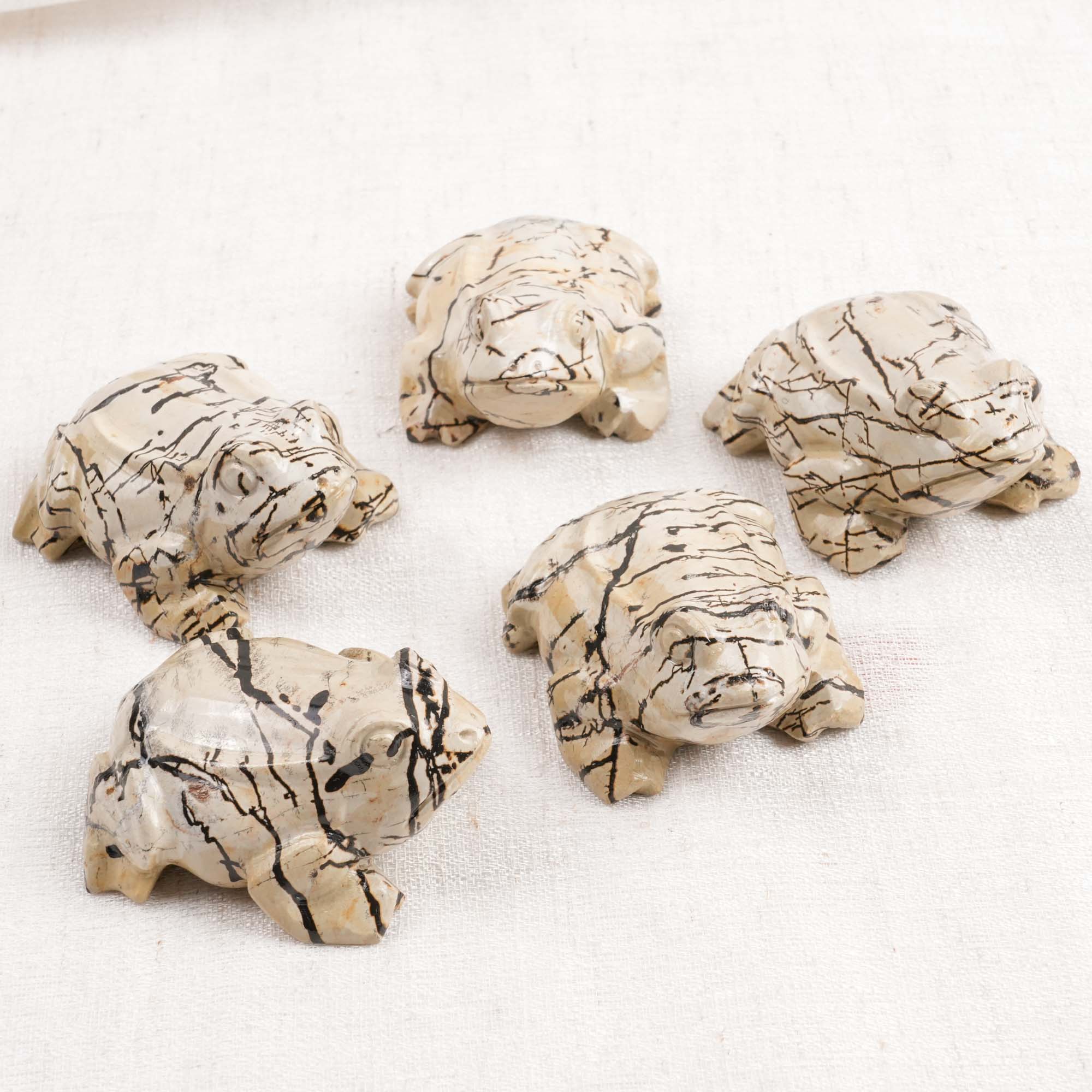 Picture Jasper Frog Carving