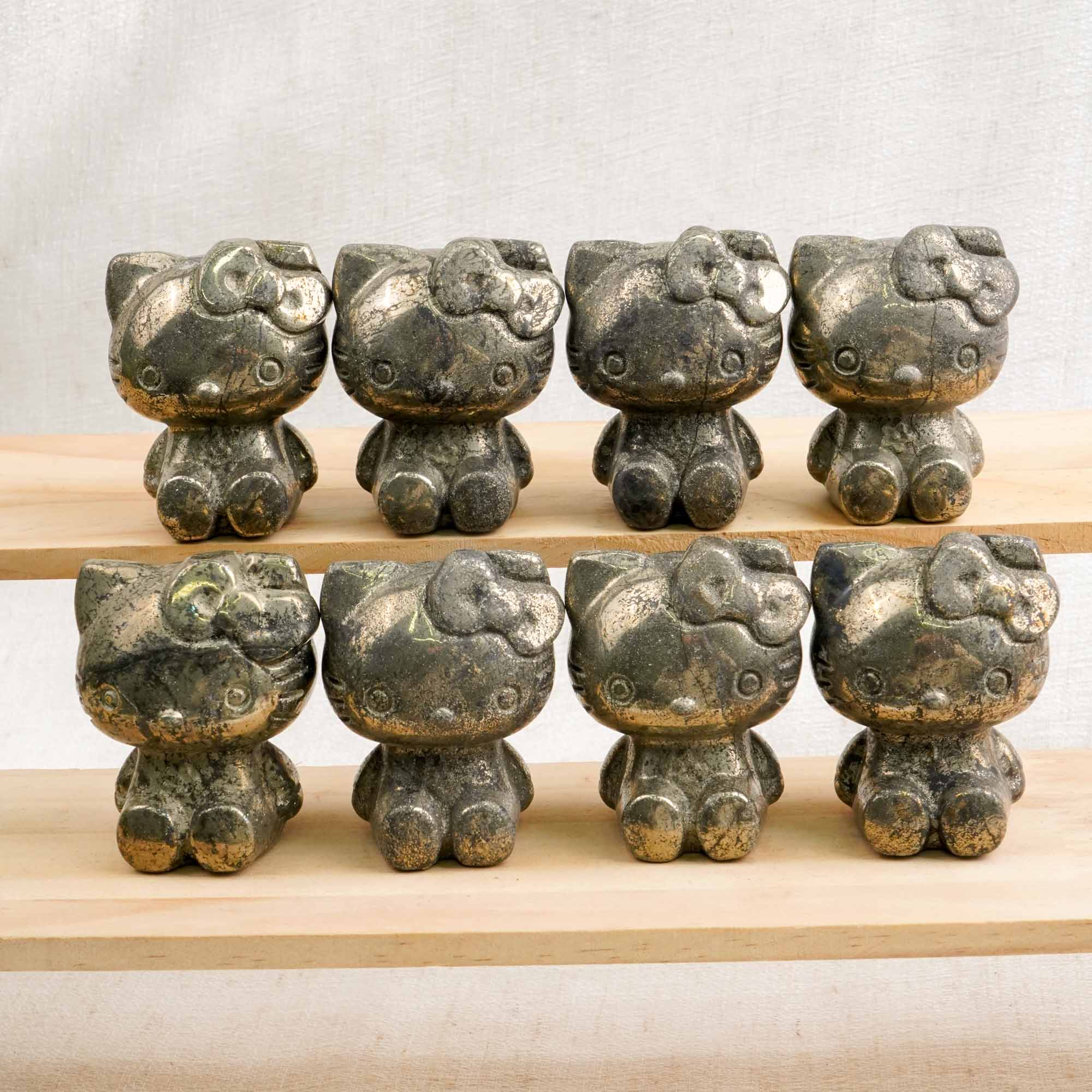 Pyrite Hello Kitty Carving