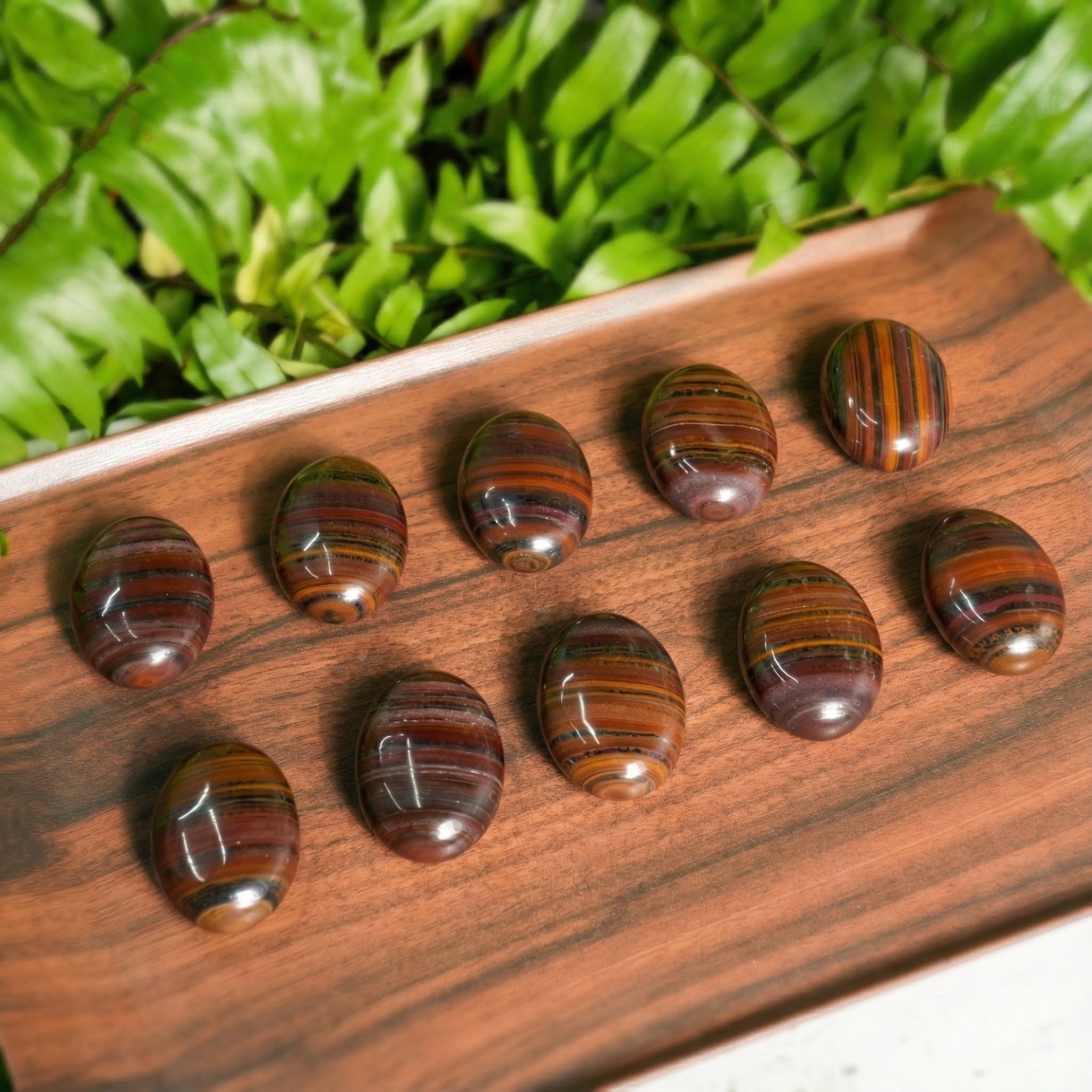 Lron Tiger Eye Stone  Palmstone