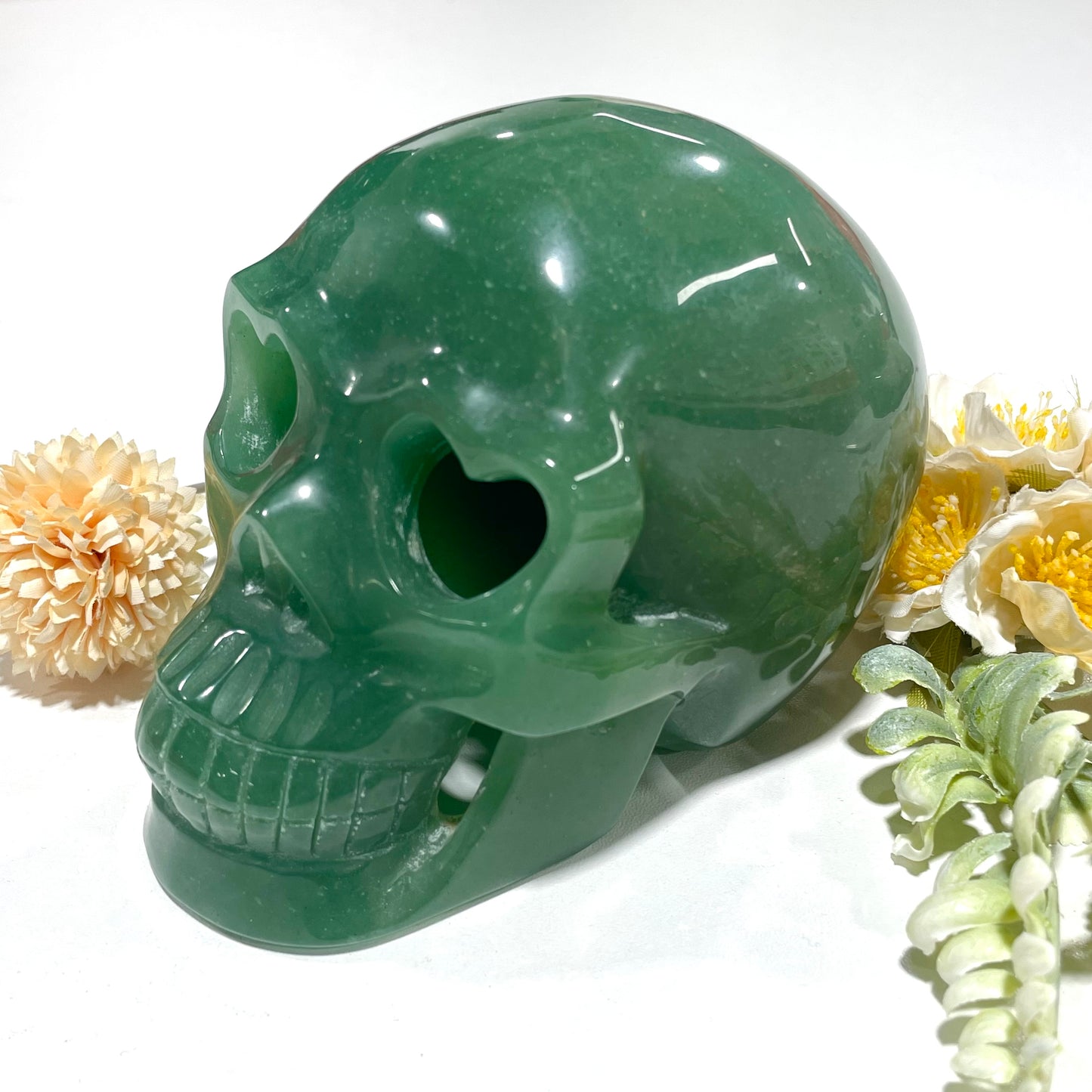 Green Aventurine Skull