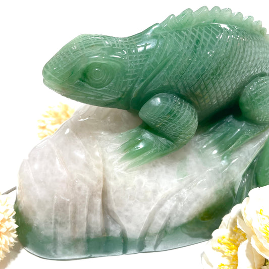 Green Aventurine Lizard
