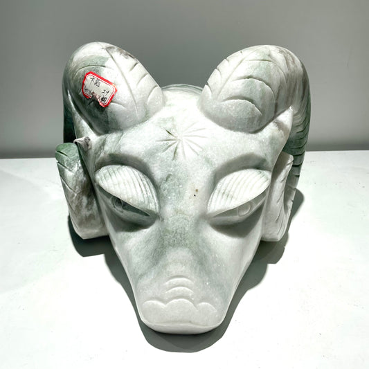 Green Jade/Xiu Jade Goat's Head