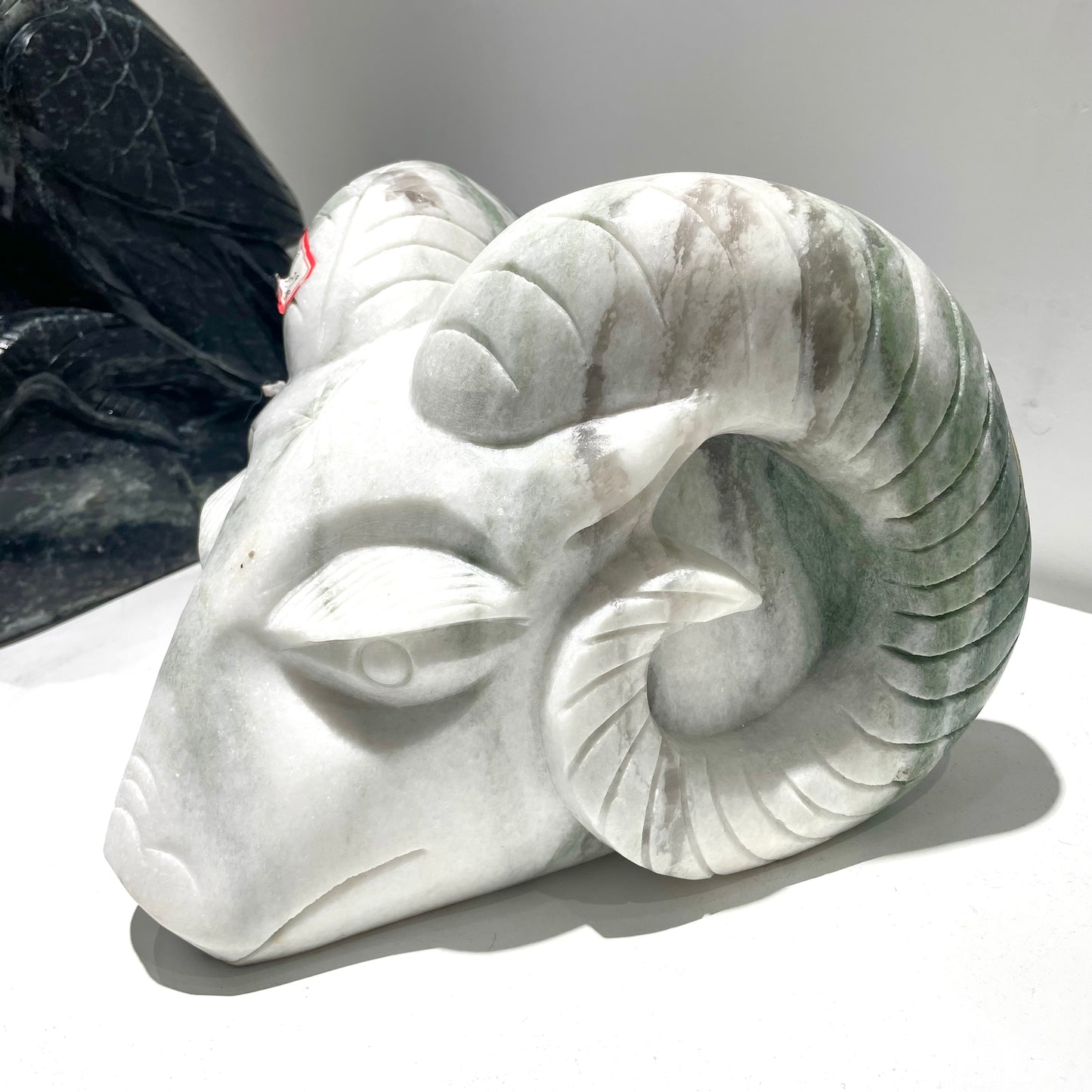 Green Jade/Xiu Jade Goat's Head