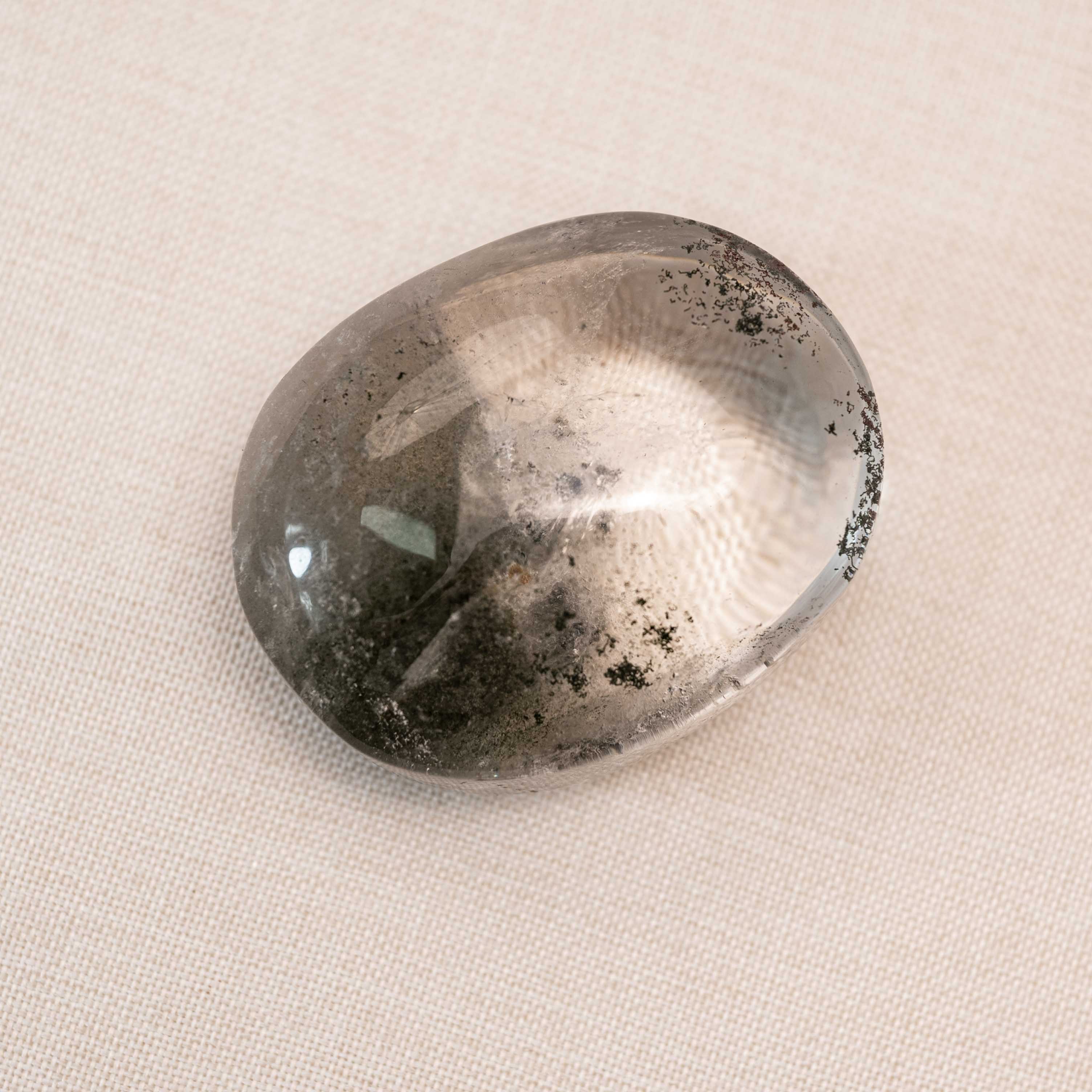 Healing Phantom Quartz Palmstone promoting energy balance